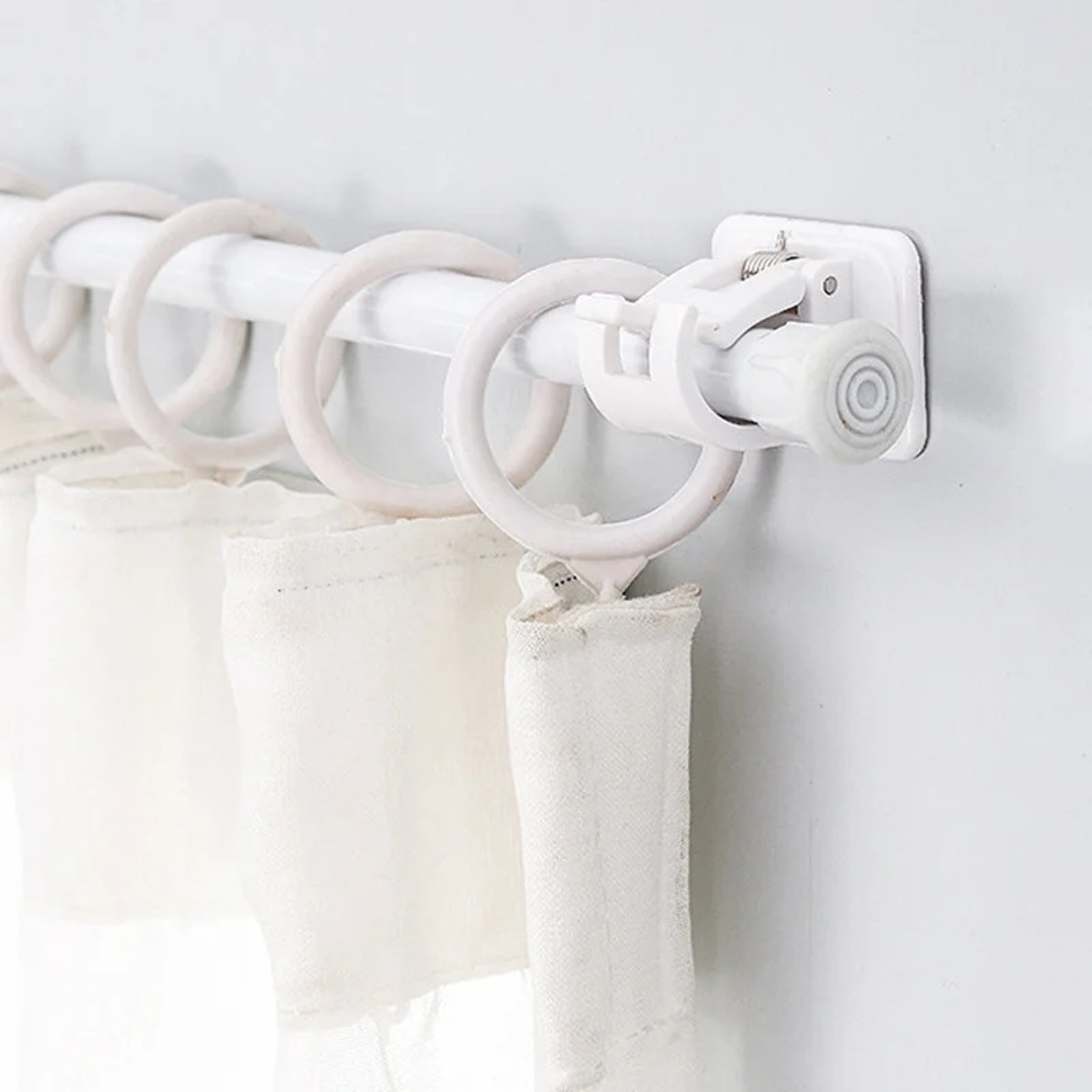 Self Adhesive Curtain Rod Clip Adjustable Clamp Hook Wall Bracket Holder NailFree Wall Hanging Clip 3