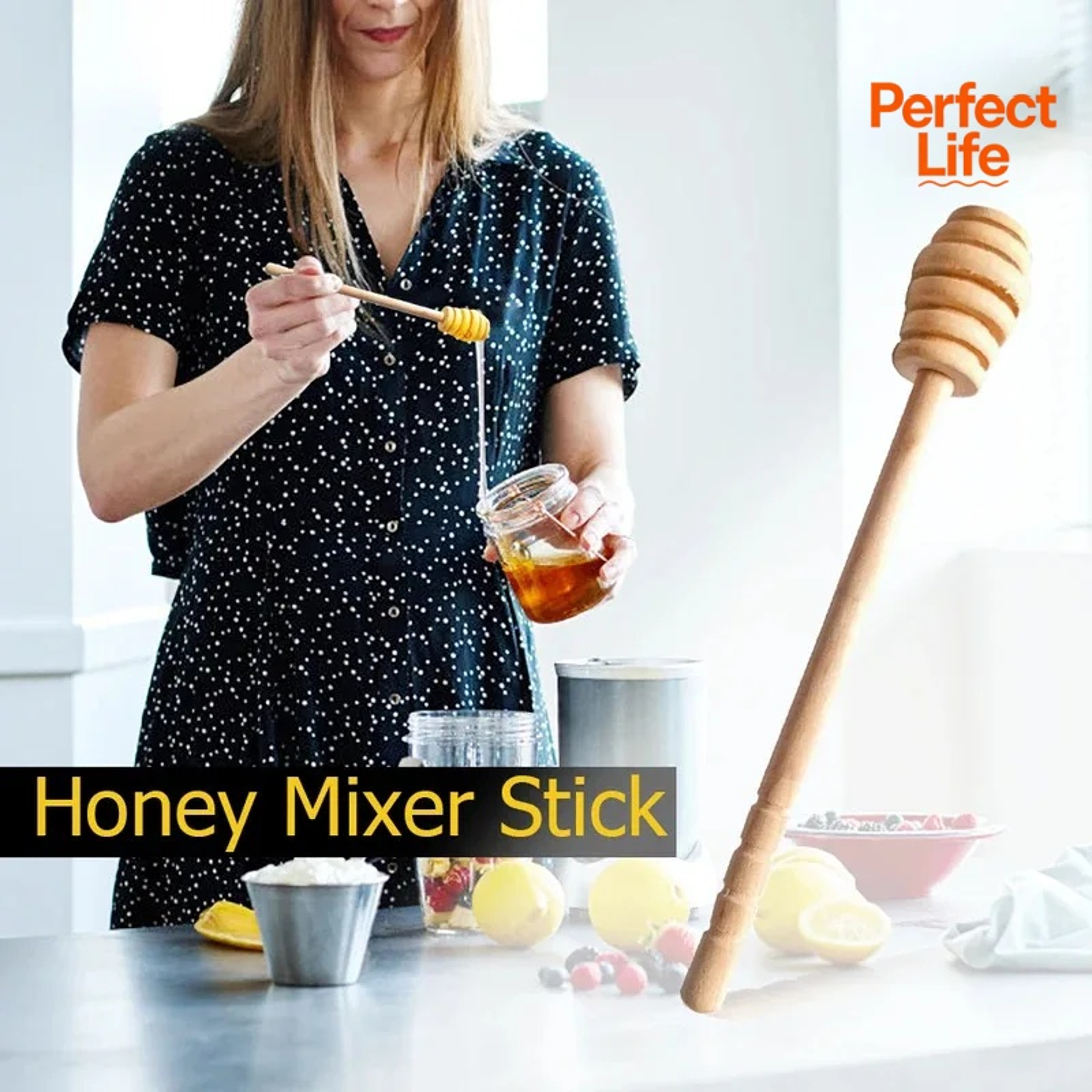Wooden Spoon Set For Dessert Honey Stir Bar Mixing Handle Spoon For Tea Coffee Tableware Utensils F 3