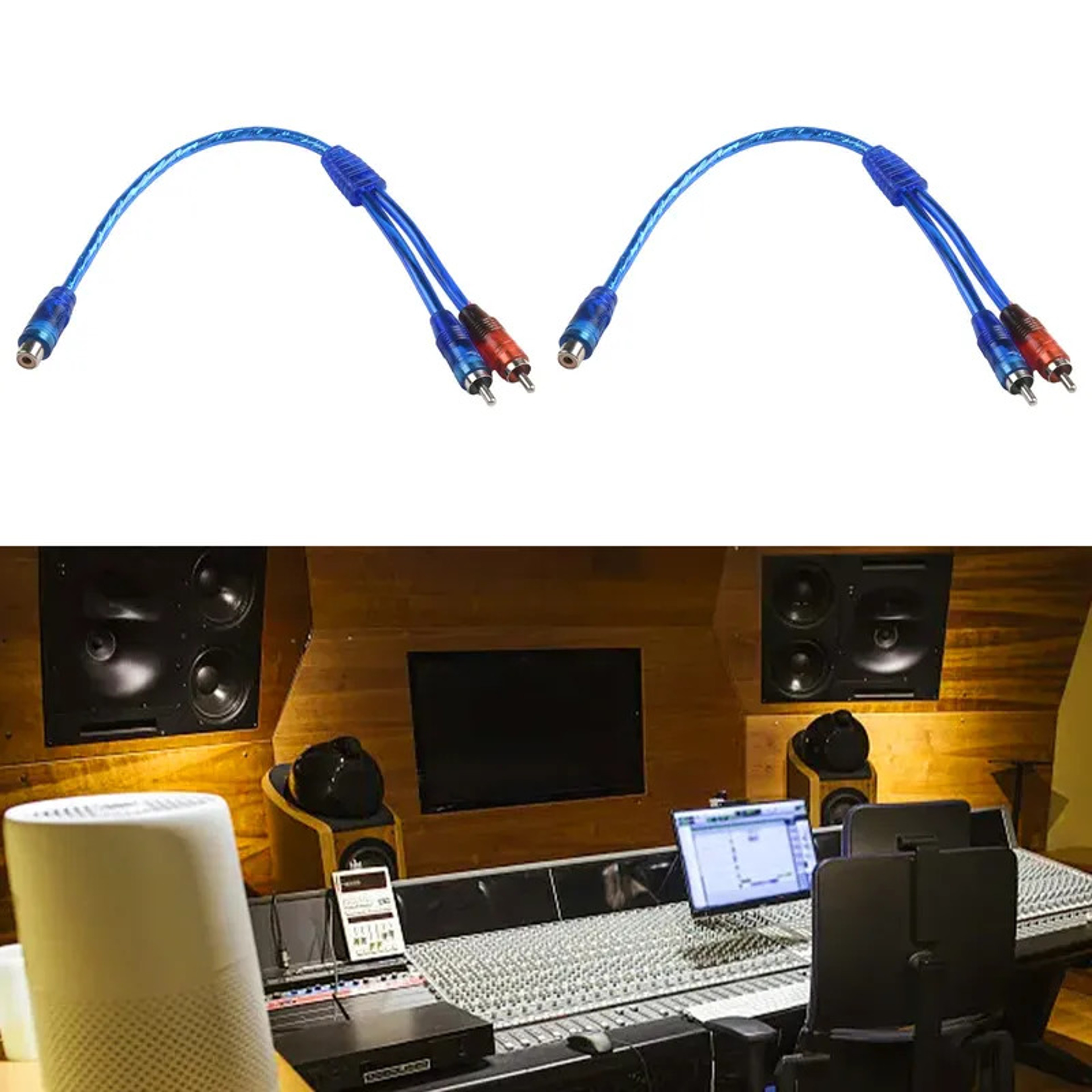 RCA Audio Cable Y Splitter Adapter Set Female To Males For Home Audio Computer Use – view 3