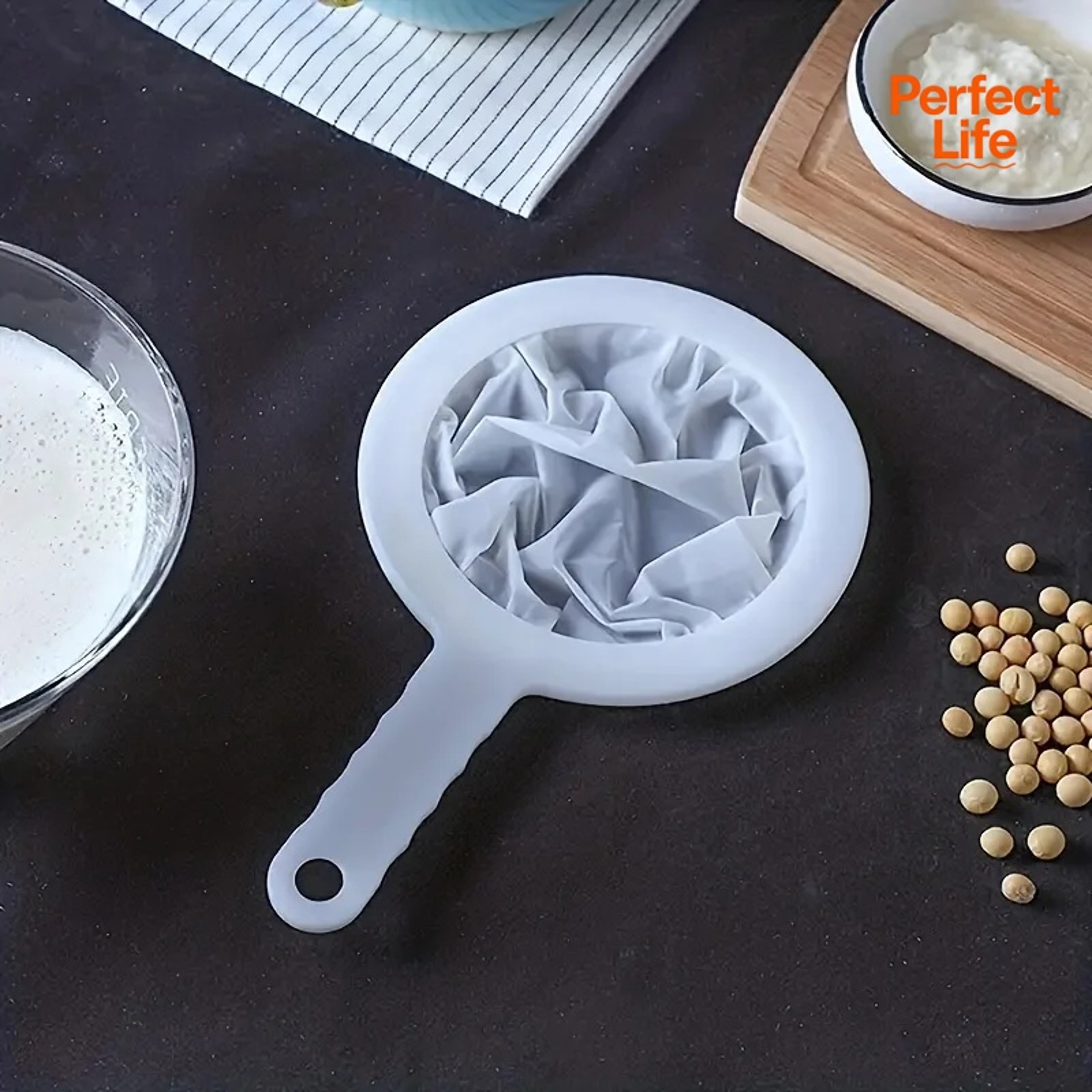 Fine Mesh Strainer Spoon Nylon Filter For Coffee Milk Soy Yogurt Mesh Kitchen Tool 1