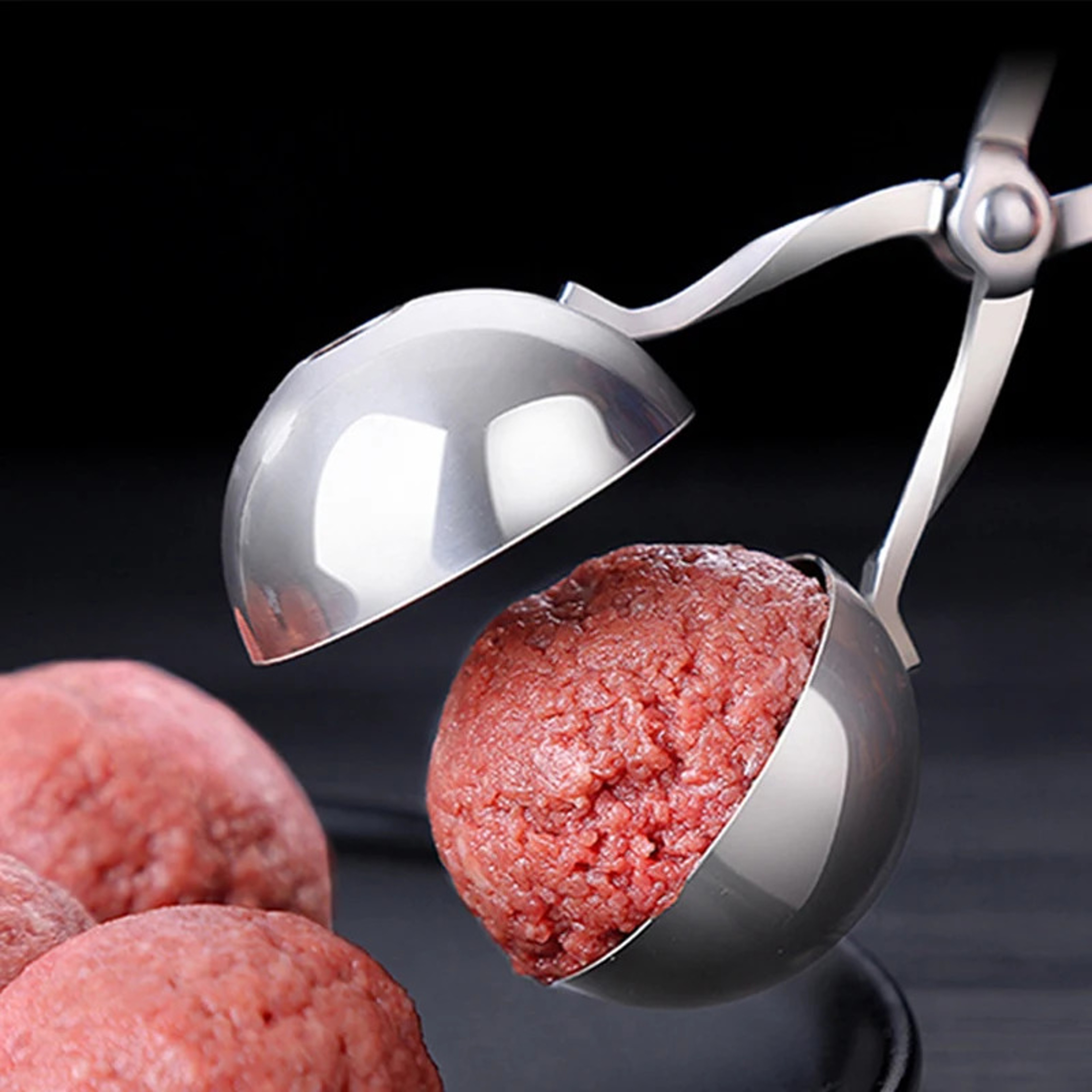 Non Stick Meatball Maker Tool Stainless Steel Stuffed Meat Ball Spoon Shaper Cooking Scoop Kitchen  4