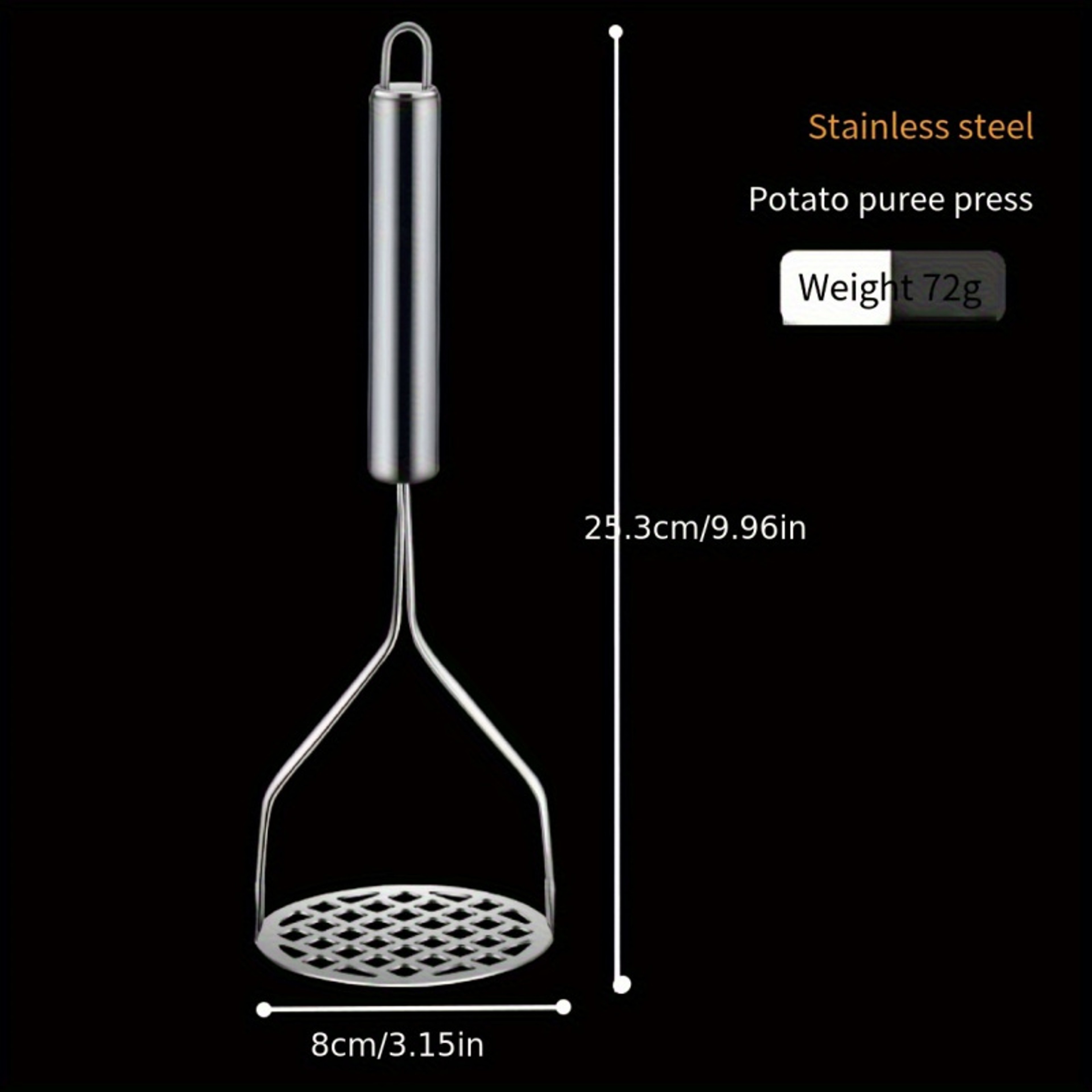 Durable Manual Potato Triturator Stainless Steel Crushing Apparatus For Easy Use 3
