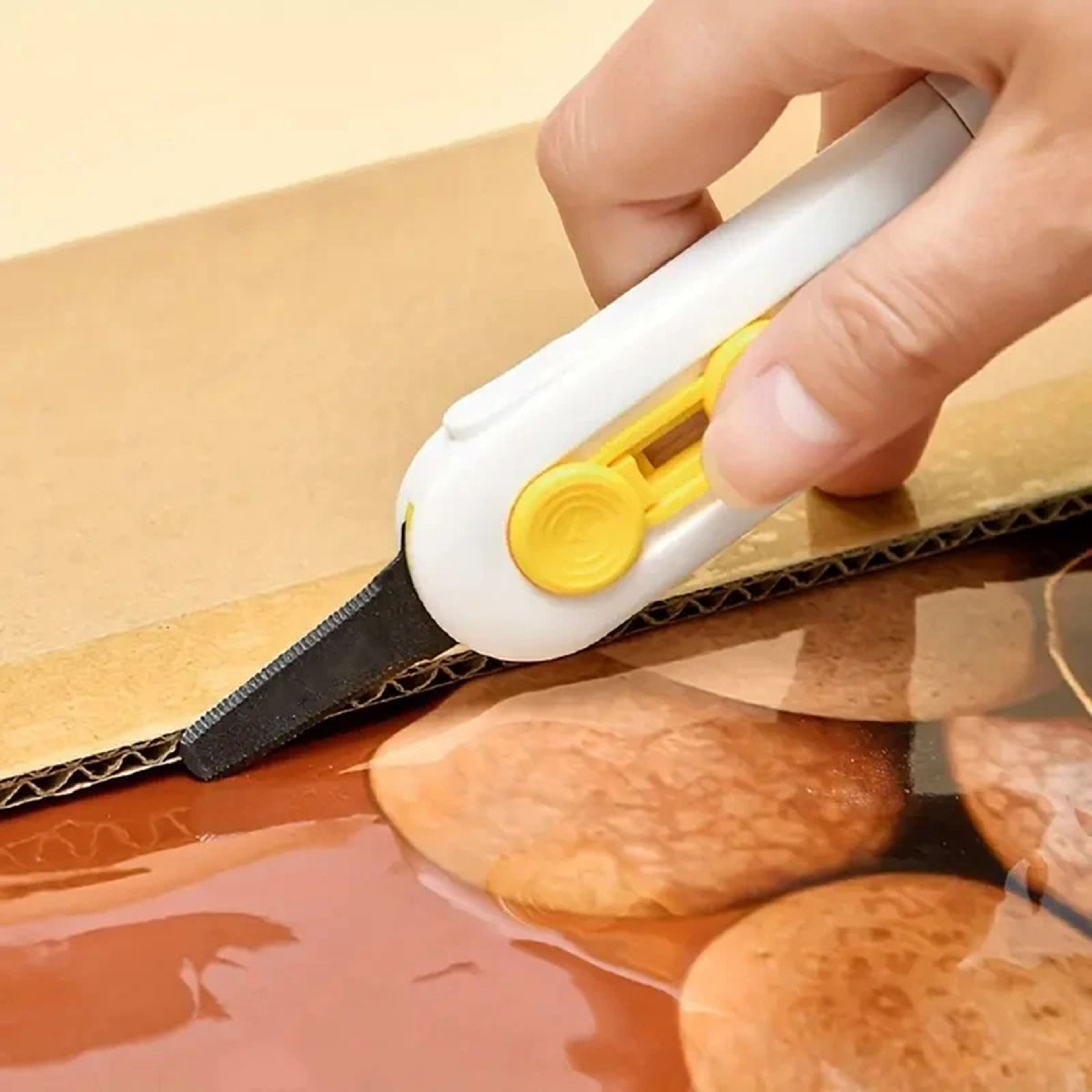 Portable Box Cutter Magnetic Mini Cutter For Paper And Letters With Retractable Blade Durable ABS M 3