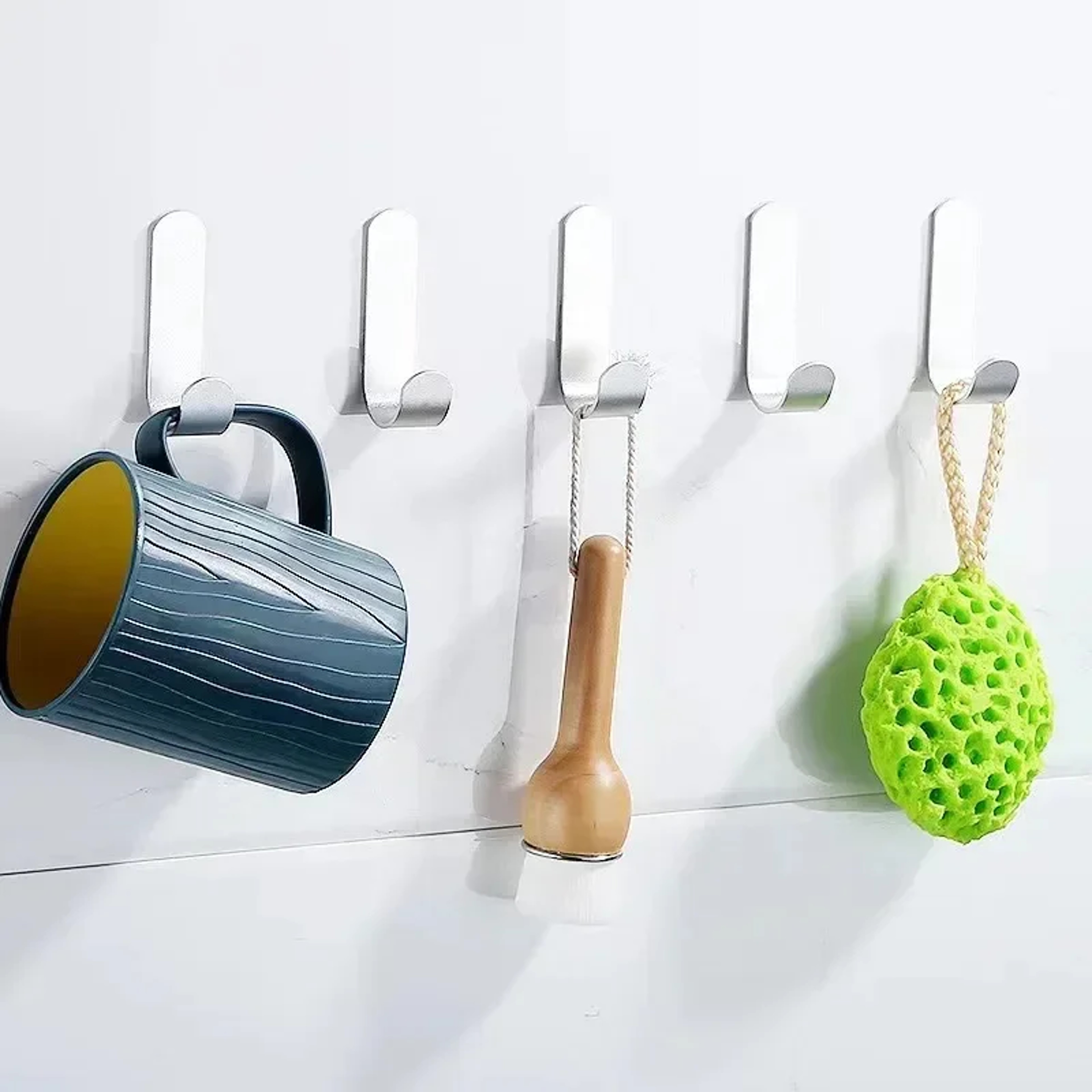 Waterproof SelfAdhesive JHook Set For Bathroom Towel Key Kitchen 2