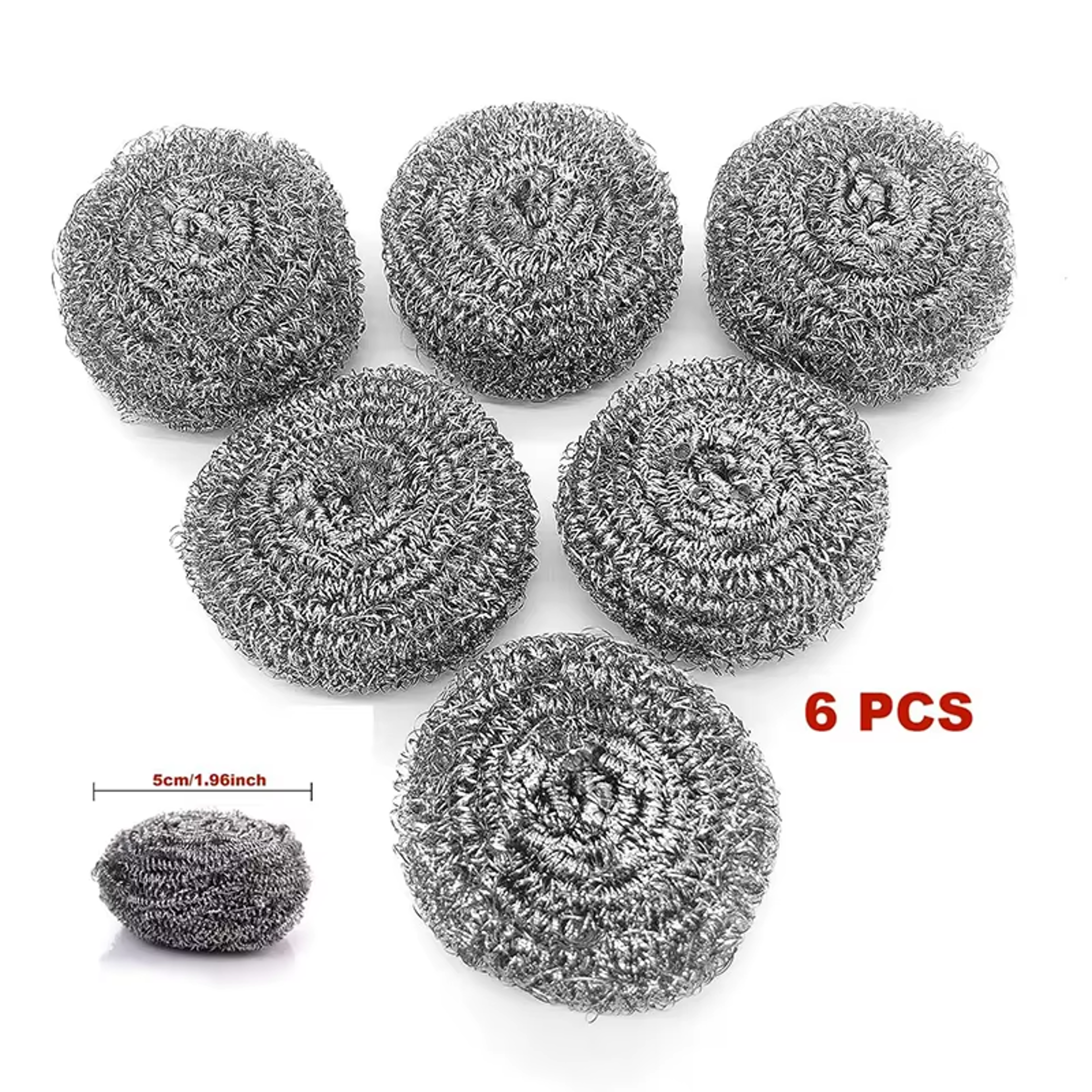 Stainless Steel Scrubber Steel Wool Scouring Pad For Kitchens Bathroom And More High Resistance Scr 6