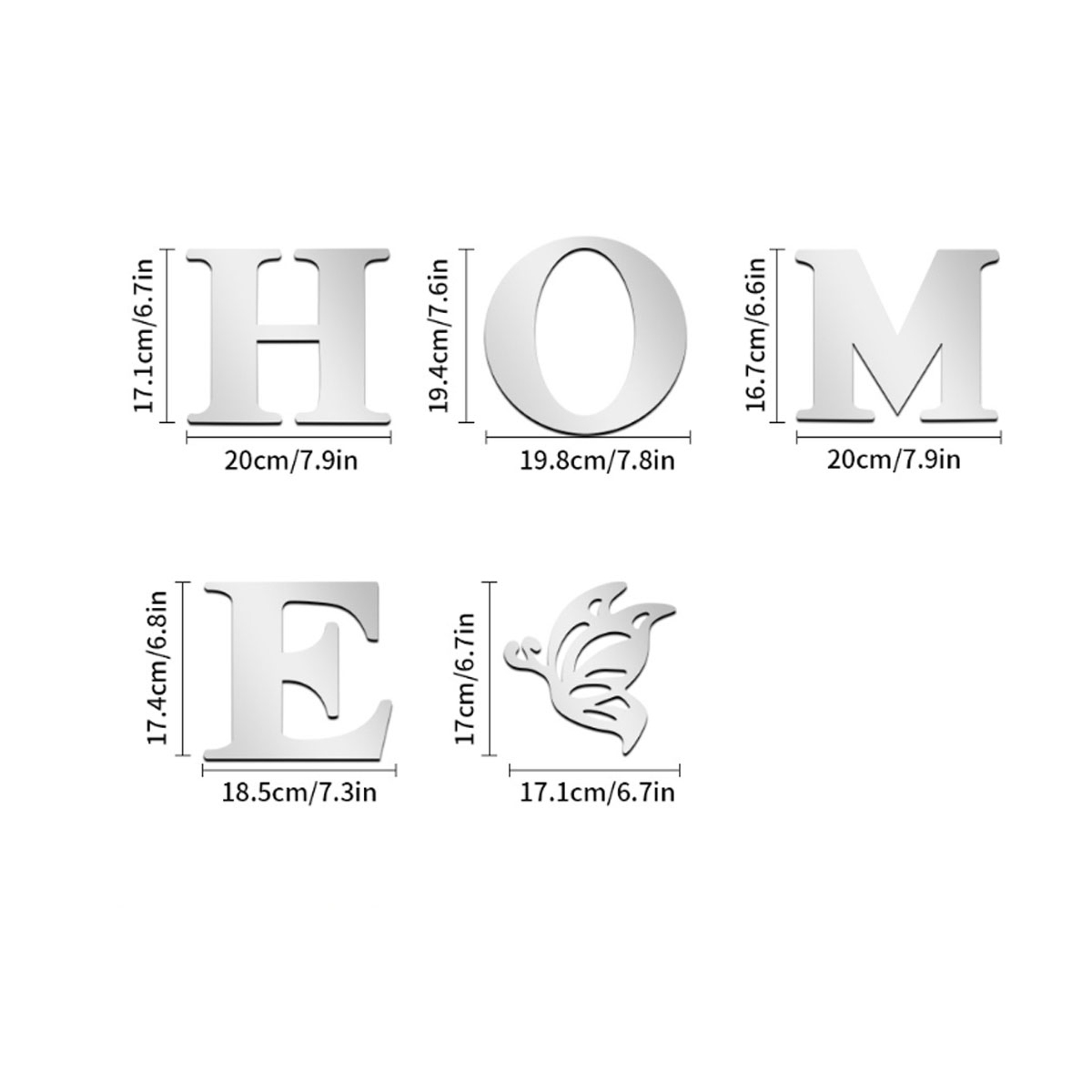 Entrance Decoration HOME Home Logo 3D Mirror Wall Sticker – view 6
