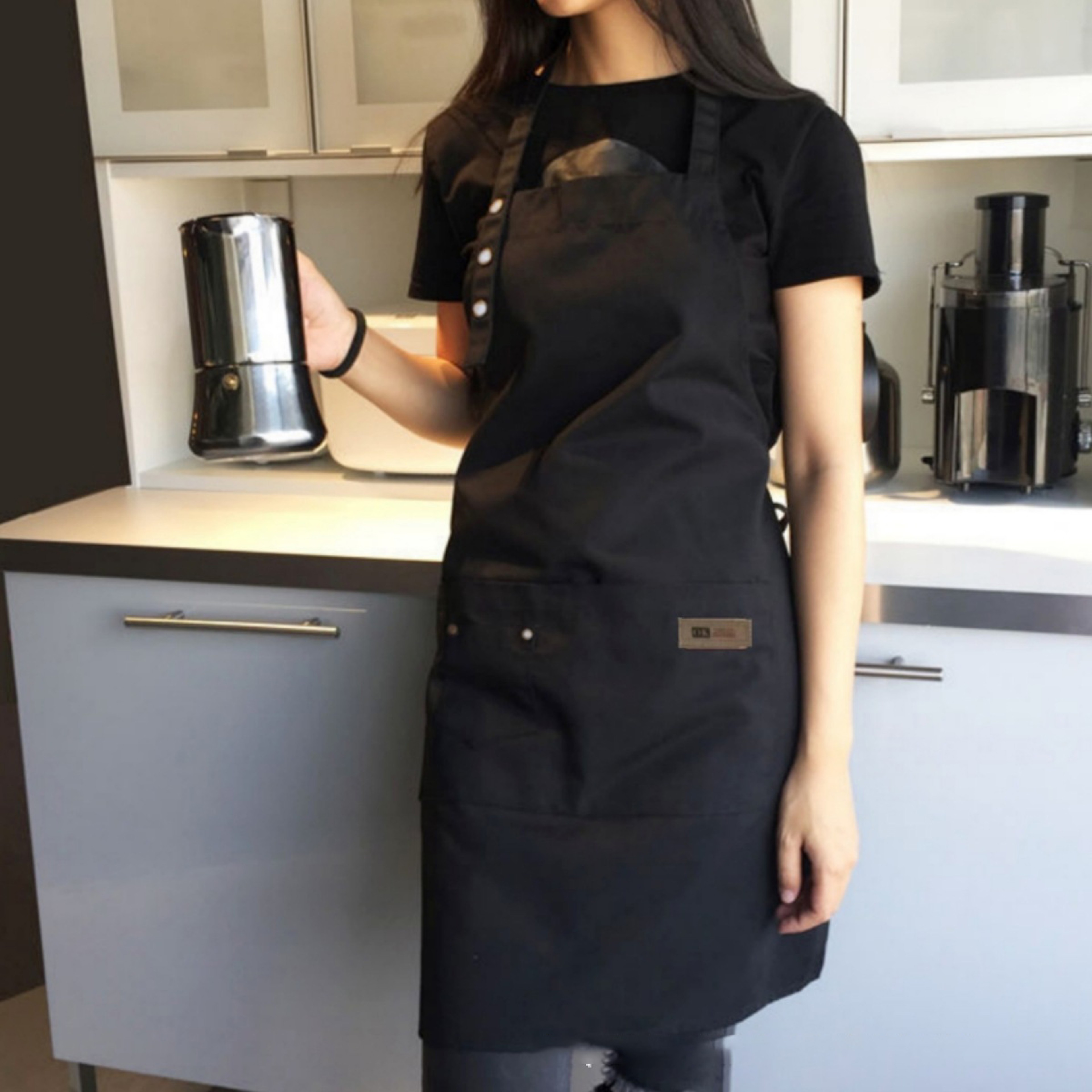 New Fashion Chef Apron For Men And Women Kitchen Grill Work Apron For Bar Restaurant Cafes Beauty S 6
