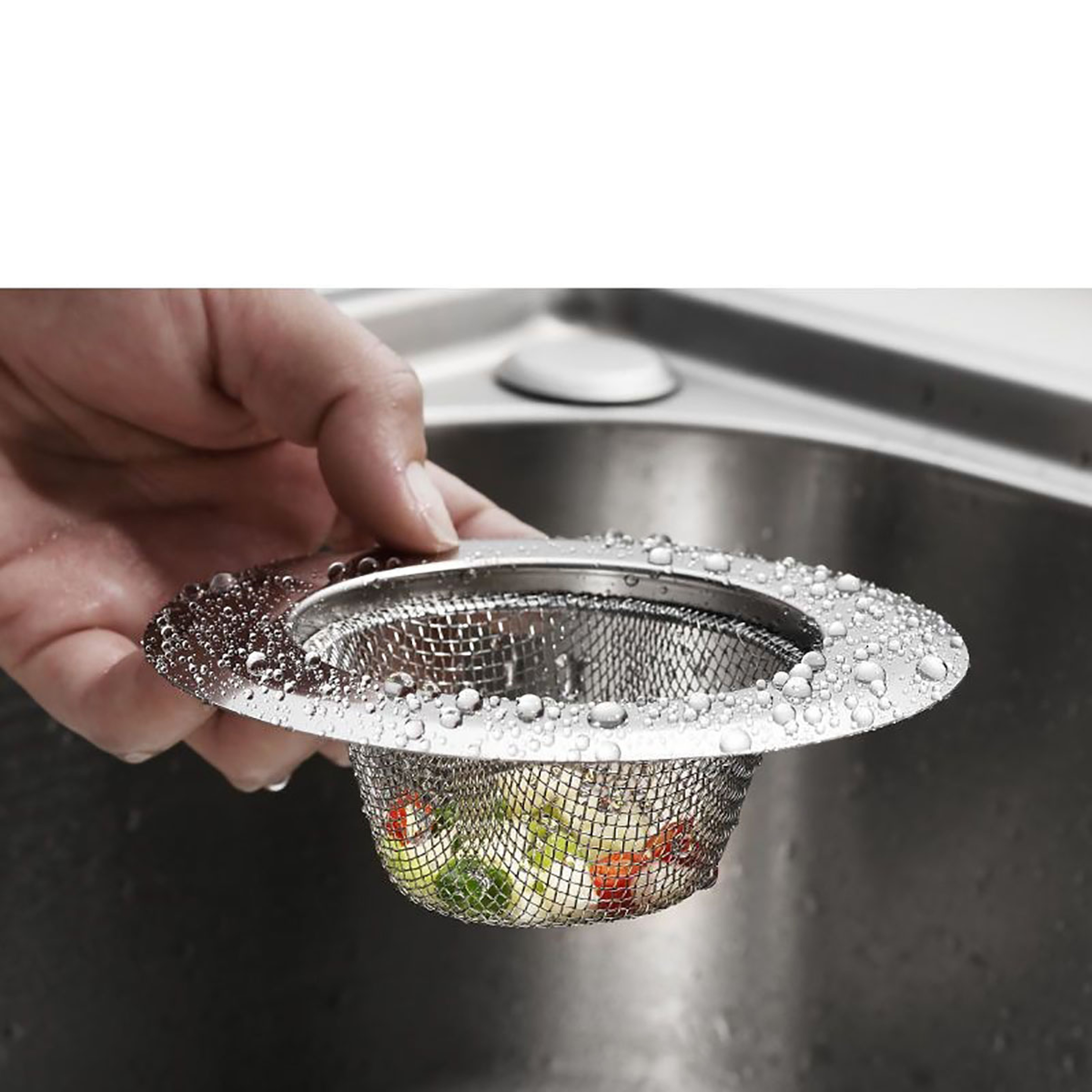 Stainless Steel Kitchen Sink Strainer, Anti Blocking Hair Drain Funnel for Dishwasher Basin Floor Sewer – view 3
