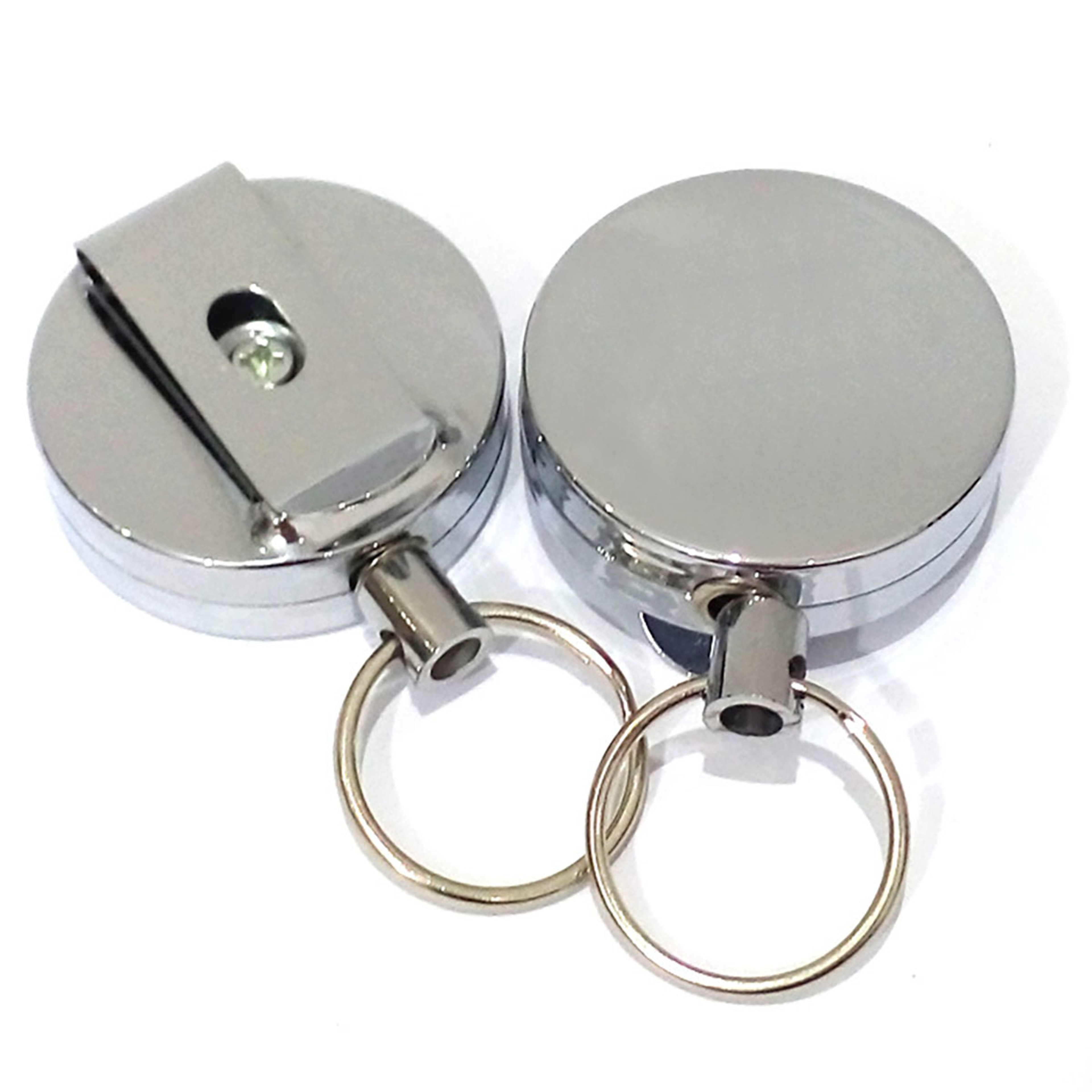 Retractable Badge Reel With Belt Clip Key Ring And Metal Design 3
