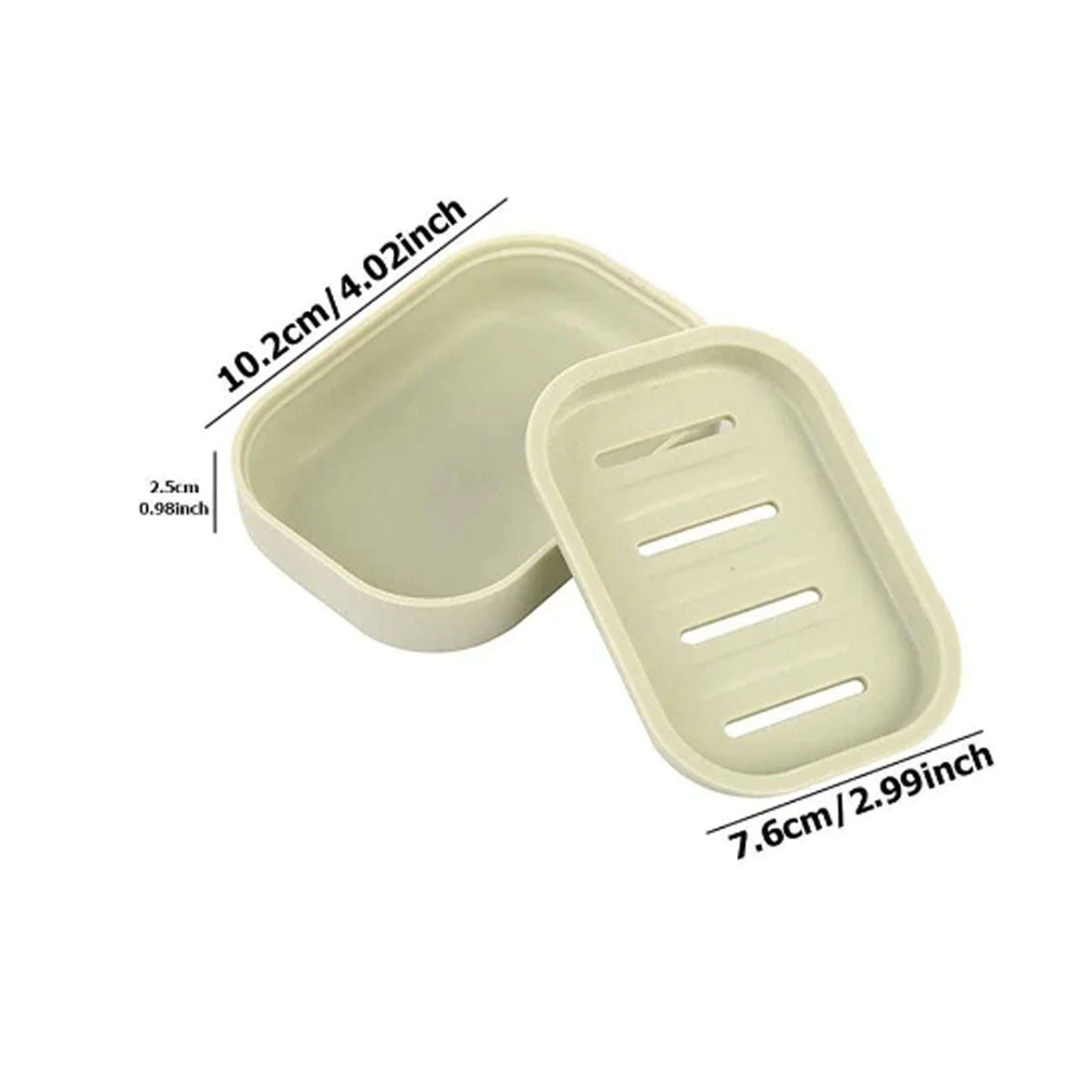 Square Plastic Storage Box With Drainage Cover Portable DoubleLayer Soap Dish For Travel And Bathro 5