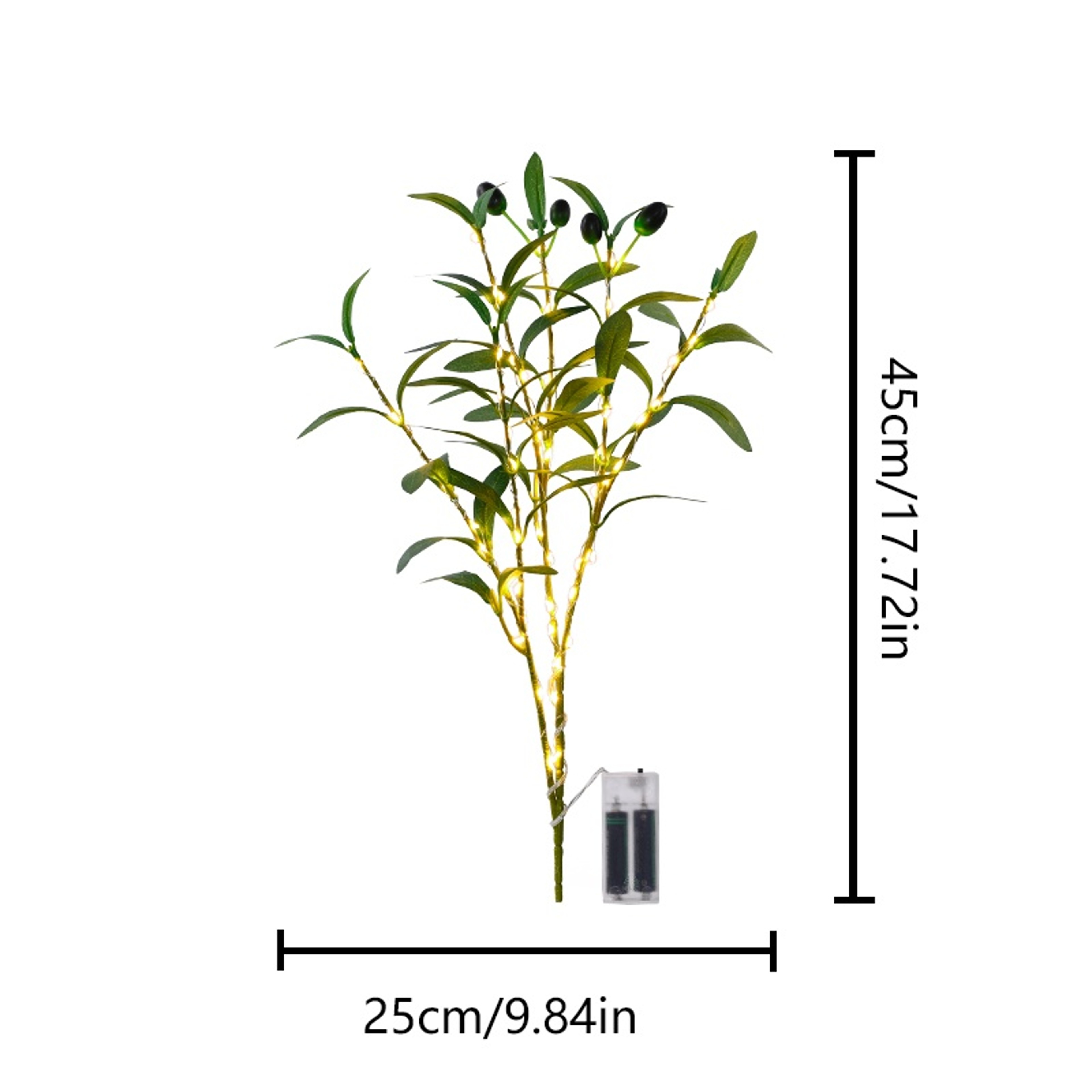 DIY Handcrafted Olive Branch LED Light Artificial Plant Night Light For Home Office Desk Counter De 5