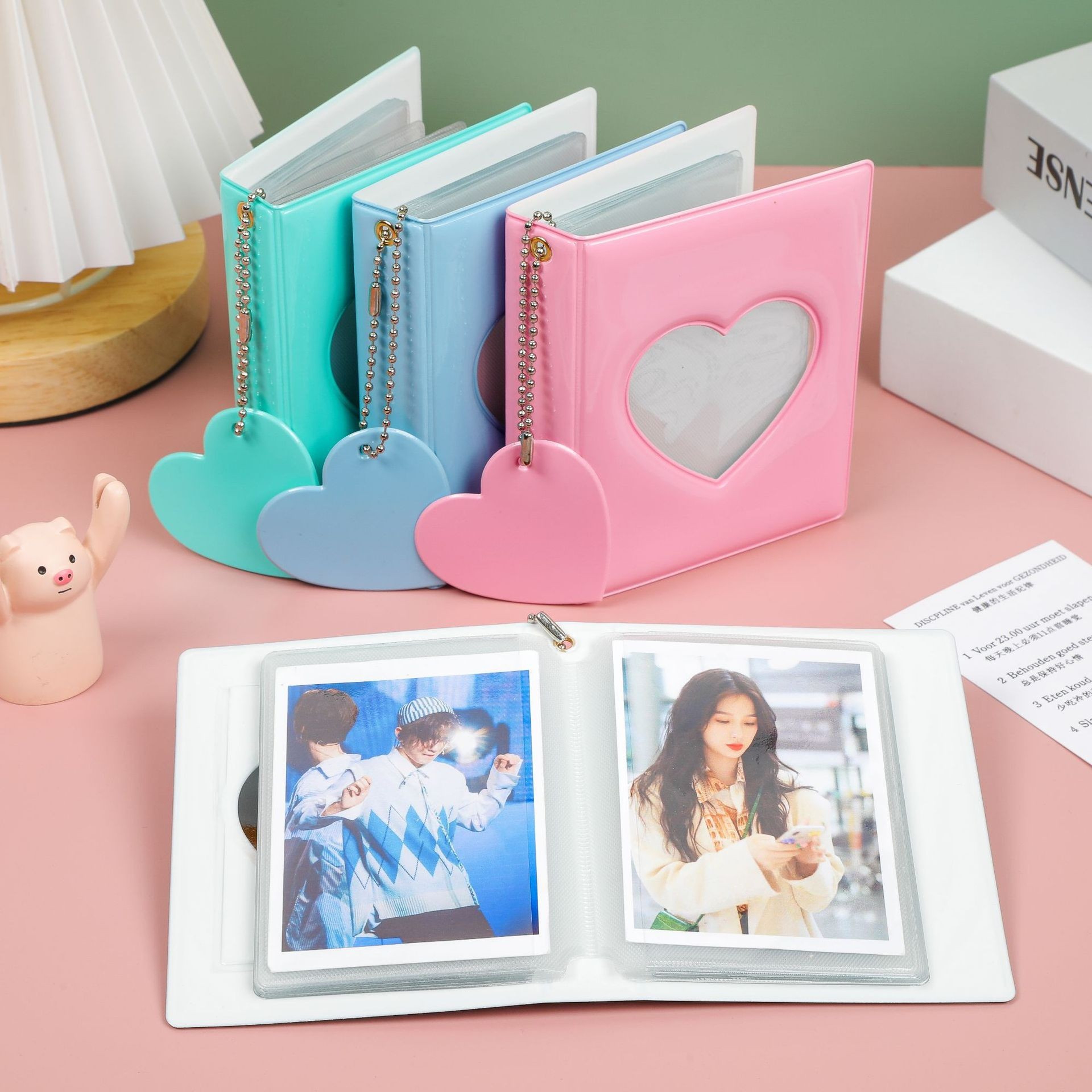 Heart Love Hollow Photocard Holder Album Pockets Mini Card Binder for Idol Pictures Storage Case – view 5