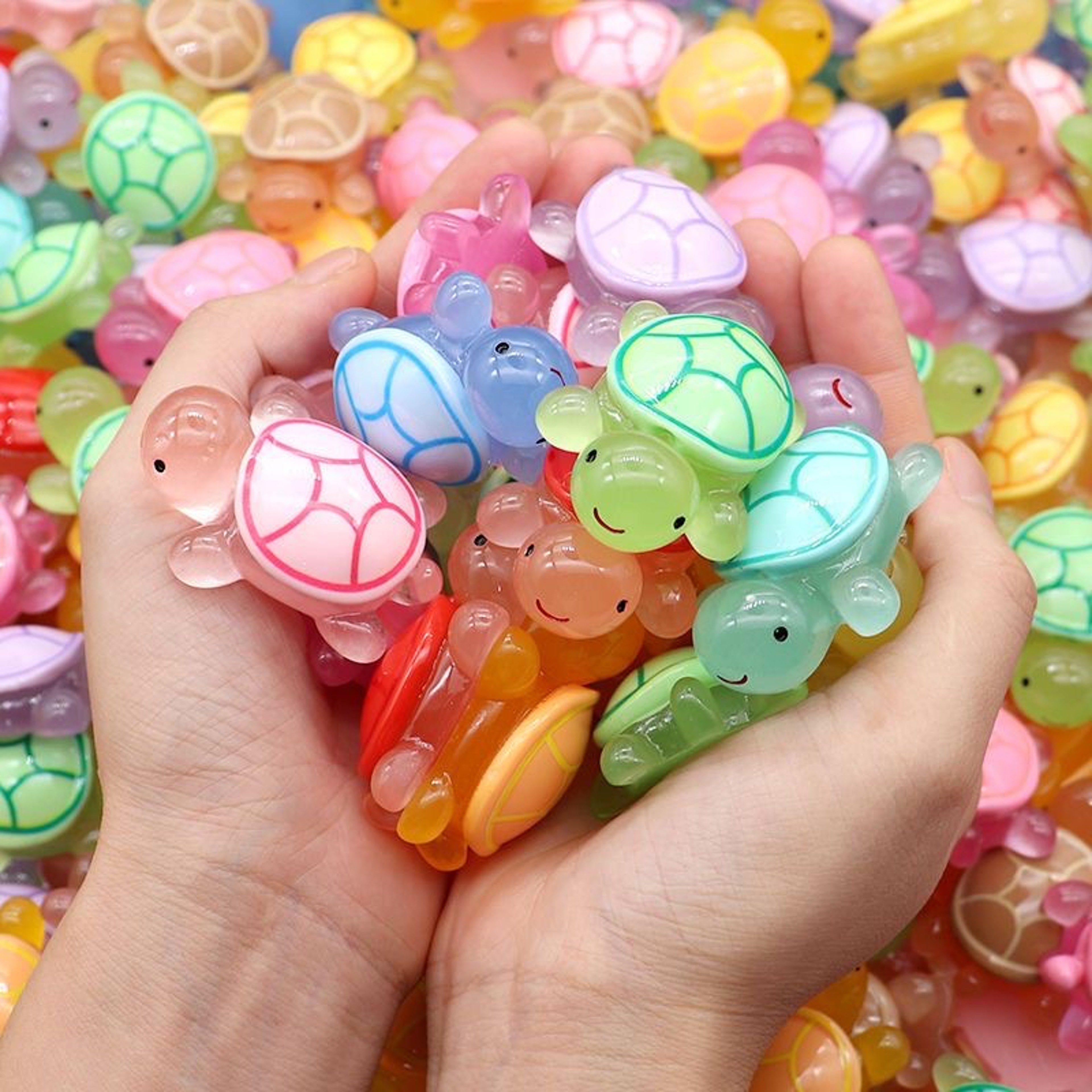 Luminous Mini Turtle Garden Home Decoration Glowing 3D Animals Micro Landscape Ornament 5