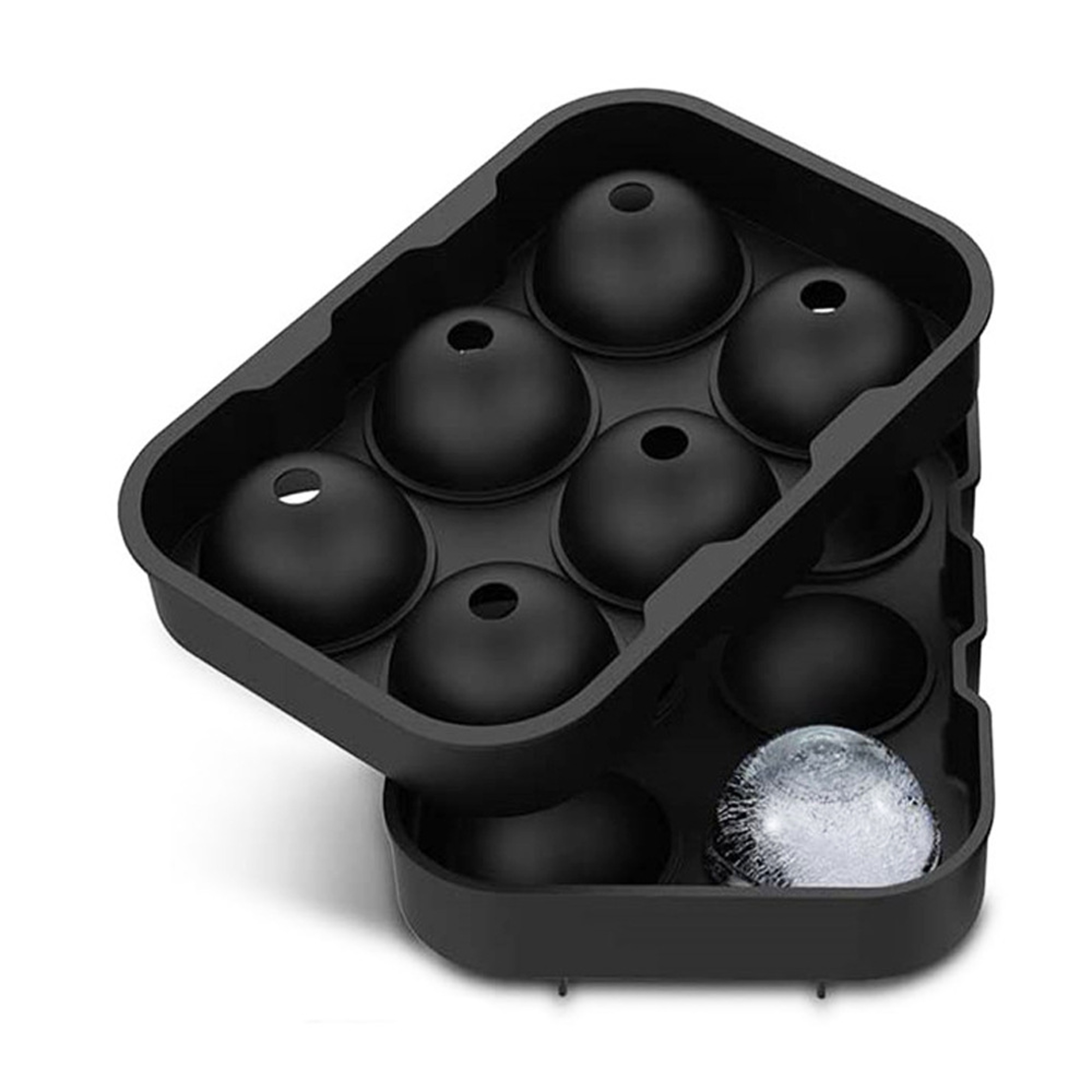 Reusable Whiskey Ice Mold Ball Large Ice Cube Trays Silicone Ice Cube Molds For Freezer With Lid Di 6