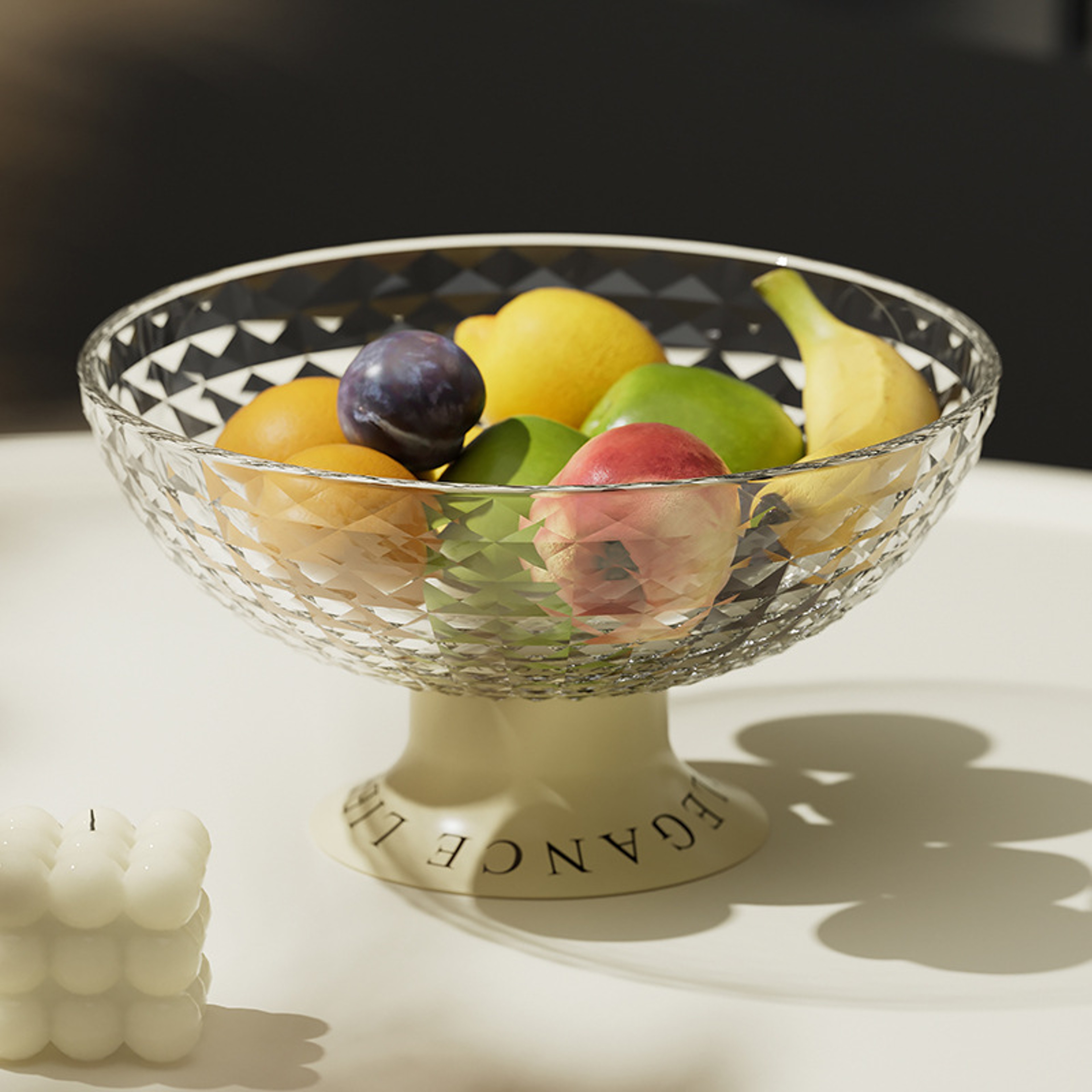 Light Luxury Celebrity Fruit Dish Coffee Table Candy Snack Tray for Home Living Room High Appearance – view 4