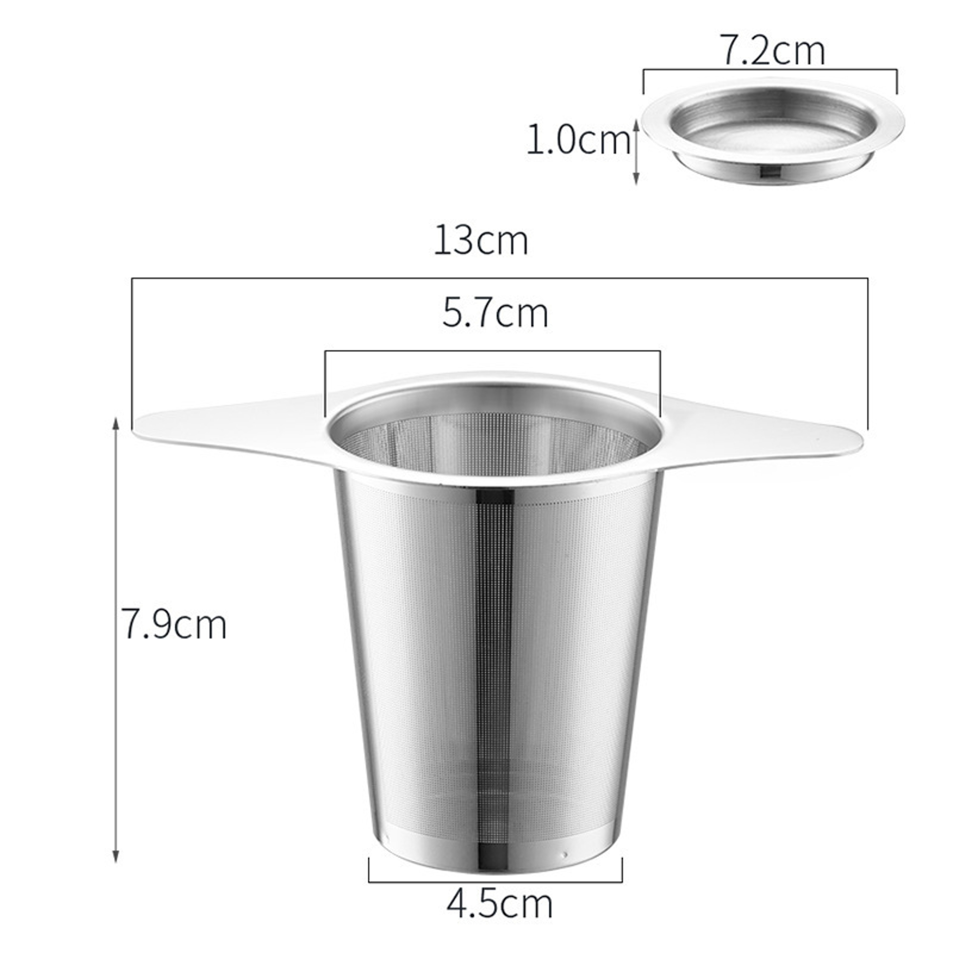 Stainless Steel Tea Infuser Mesh Strainer With Double Handles Large Capacity Tea Steeper For Loose  4