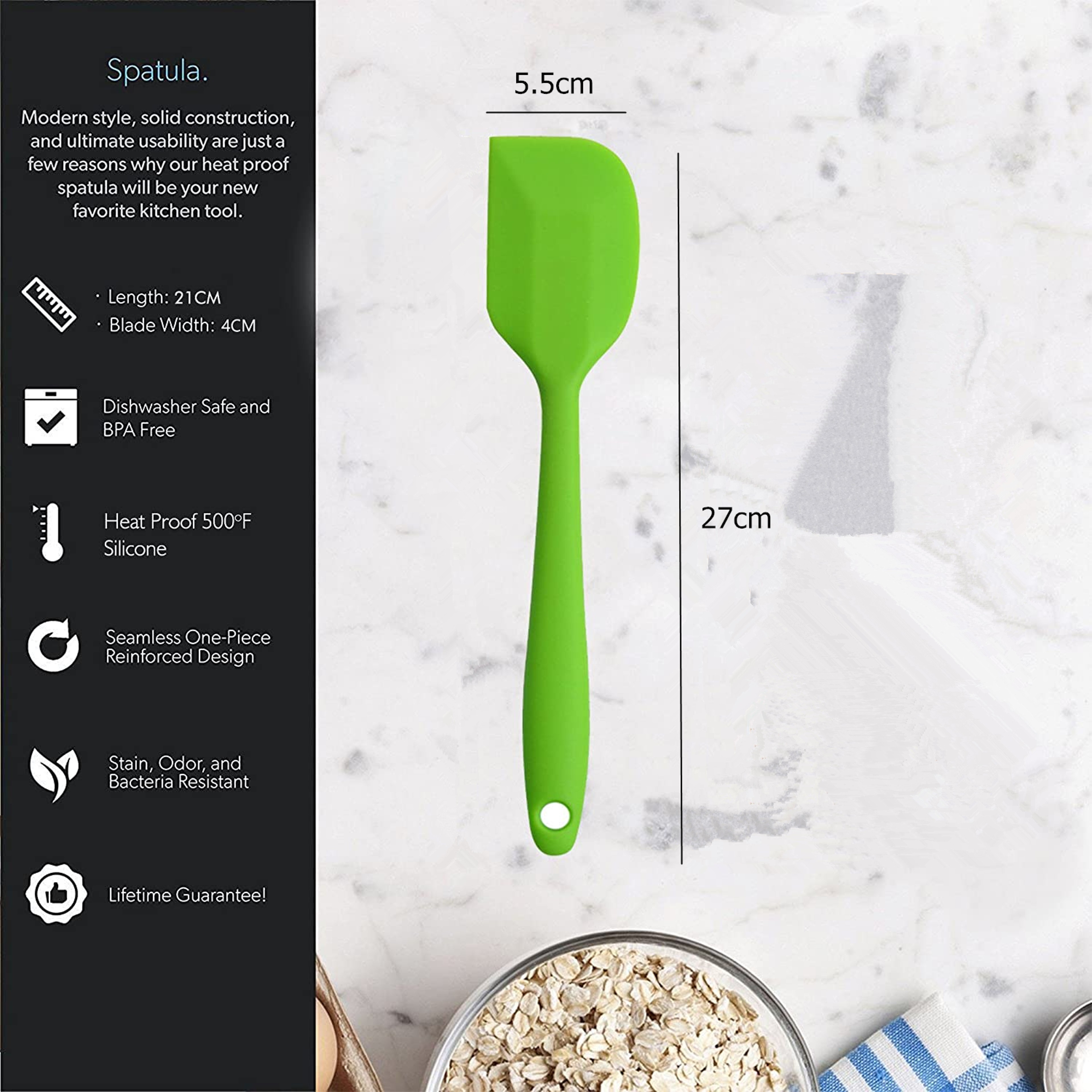 Flexible Silicone Spatula Heat Resistant NonStick Scrapers For Baking Cooking Mixing 4