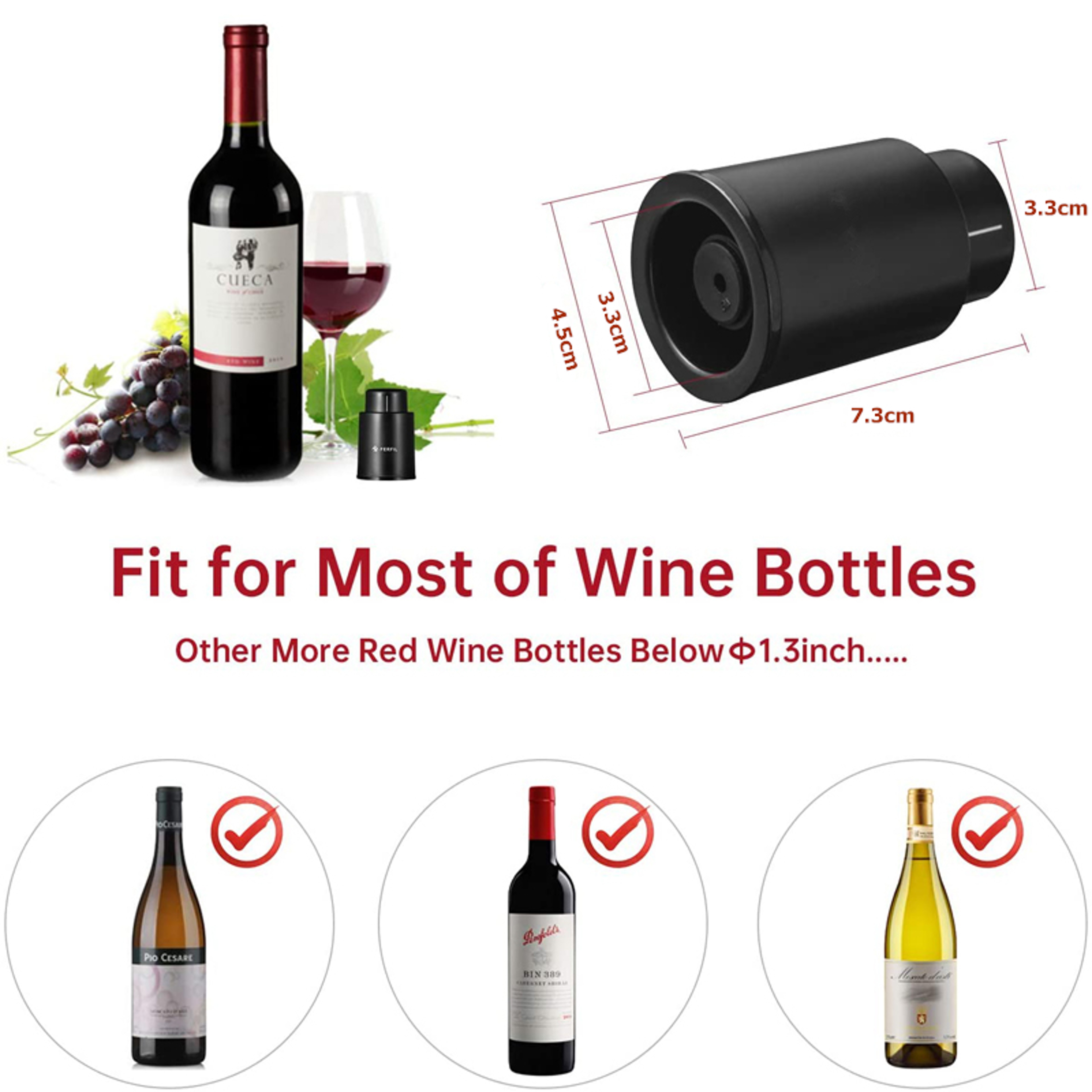 Reusable Vacuum Wine Stoppers Pump Wine Preserver To Keep Your Wine Fresh 3
