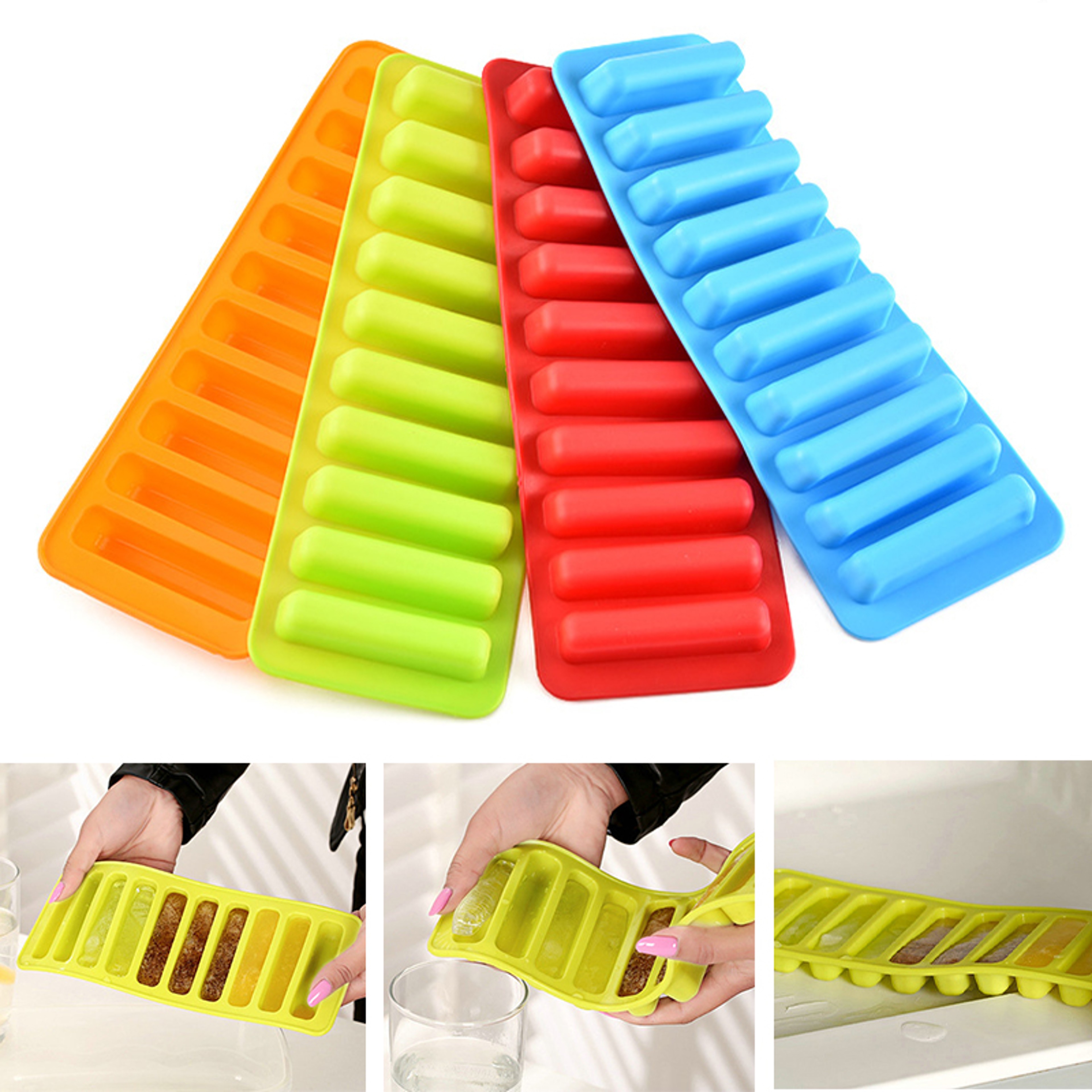 Silicone Ice Cube Tray Mold Finger Grid Creative Chocolate Mold Tray For Water Bottle Ice Cream Pud 1