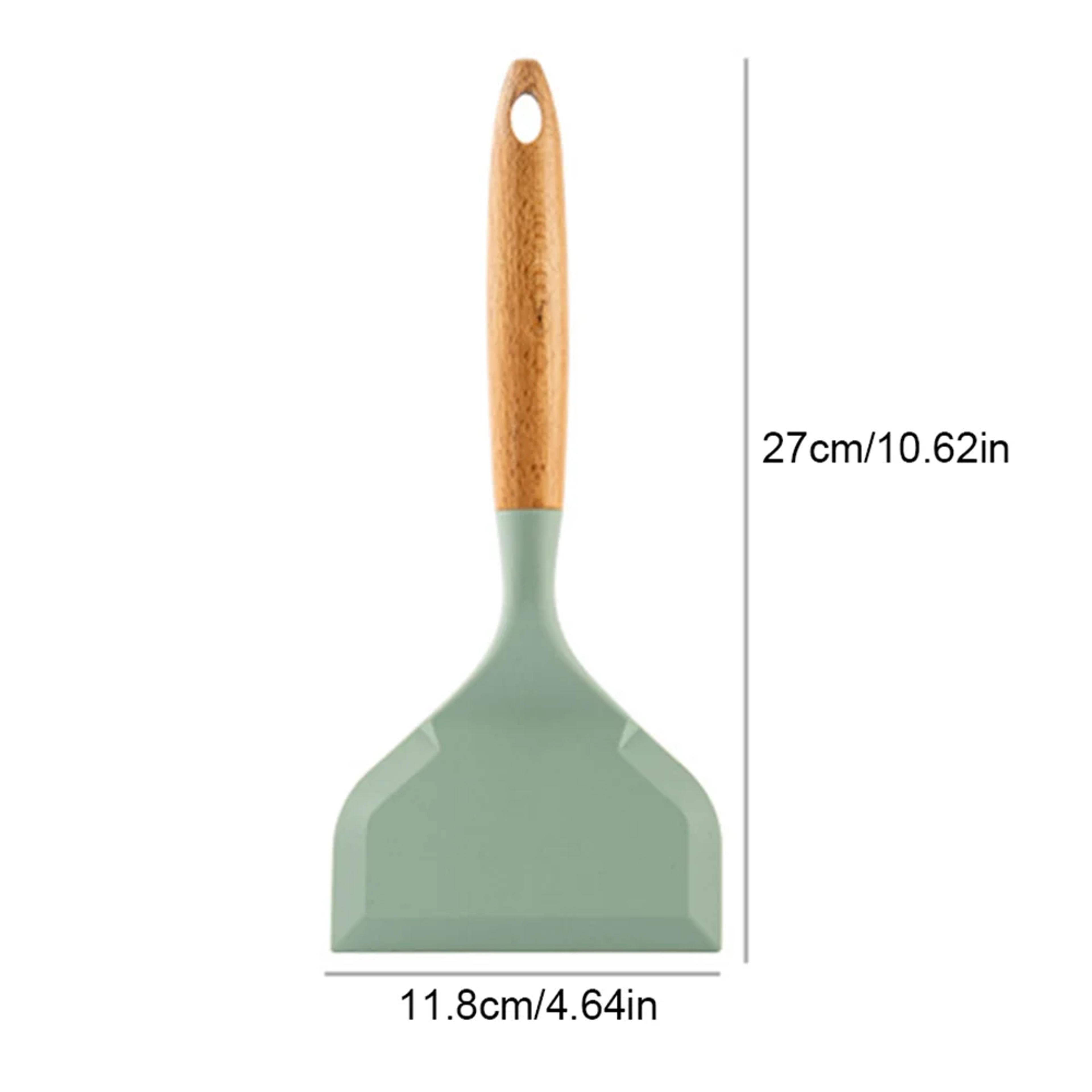 Wide Mouth Tamagoyaki Shovel Silicone Spatula NonStick Wooden Handle For Meat And Egg Frying Cookin 5