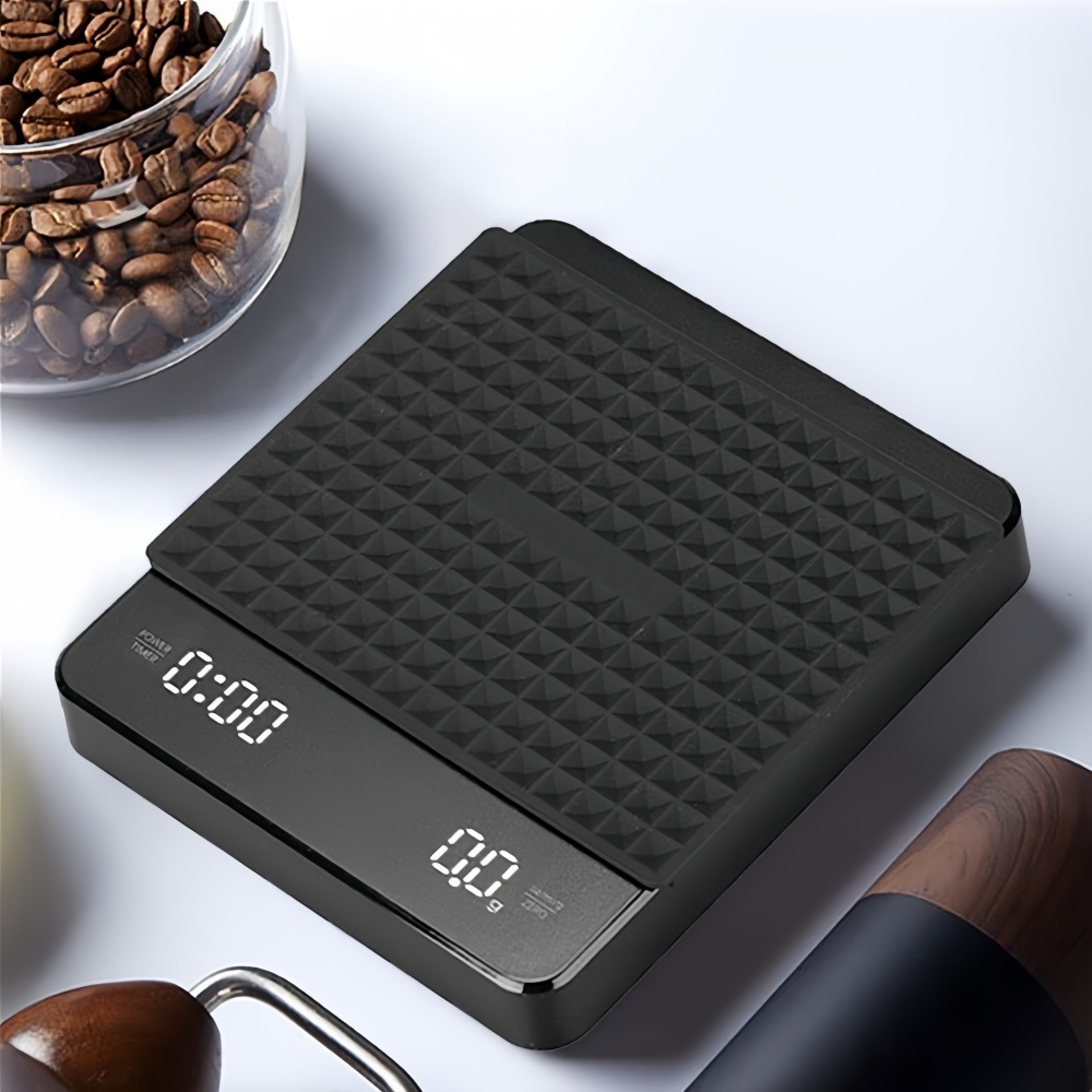 Professional Highprecision Electronic Coffee Scale LED Display USB Timing Waterproof Pad Coffee Acc 0
