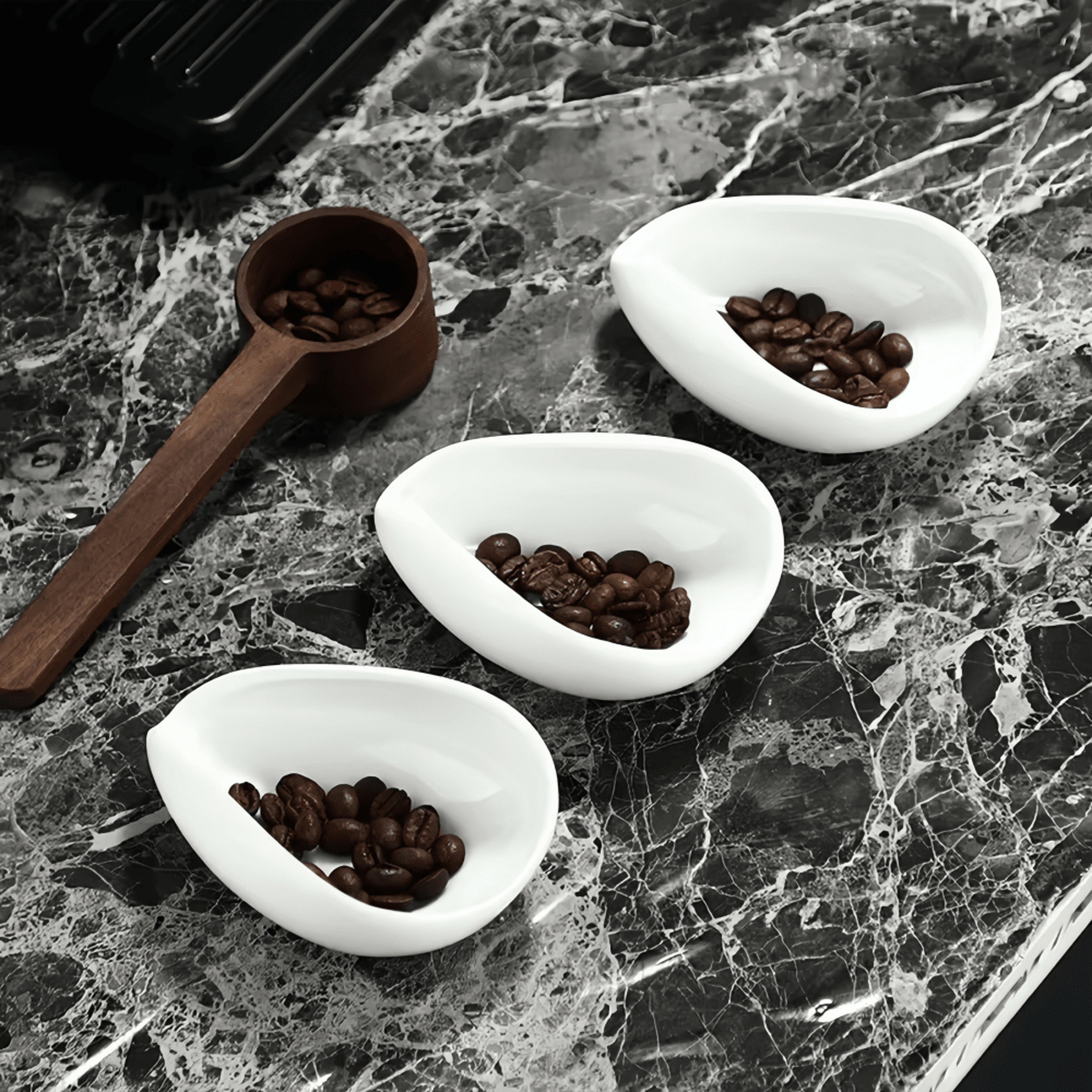 Ceramic Coffee Bean Metering Plate Tea Dose Tray Exquisite Kitchen Accessory for Home Cafe Sample Display – view 3