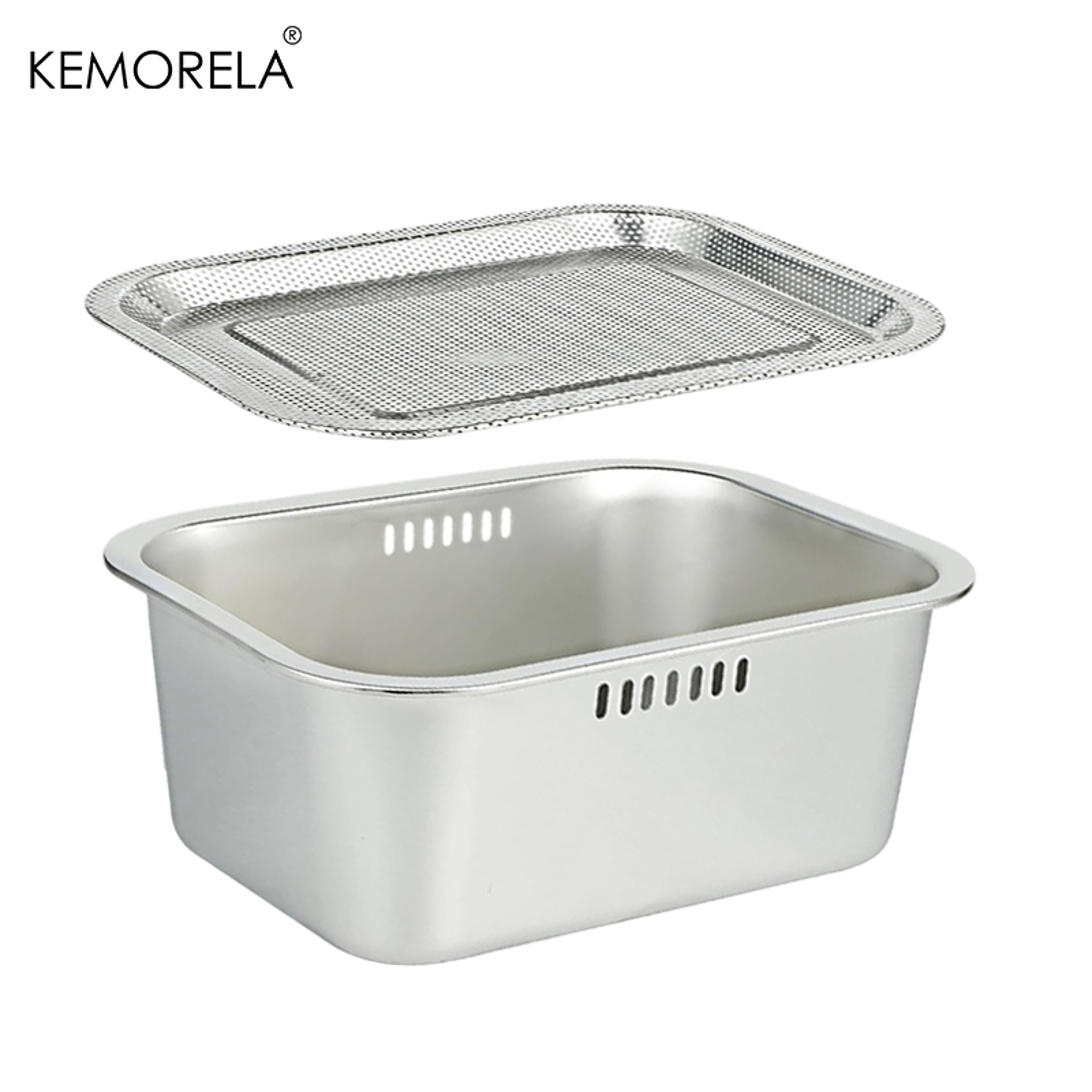 Multipurpose Kitchen Sink Bowl Portable Washing-up Bowl Stainless Steel Dishpan Vegetable Washing Basins – view 7