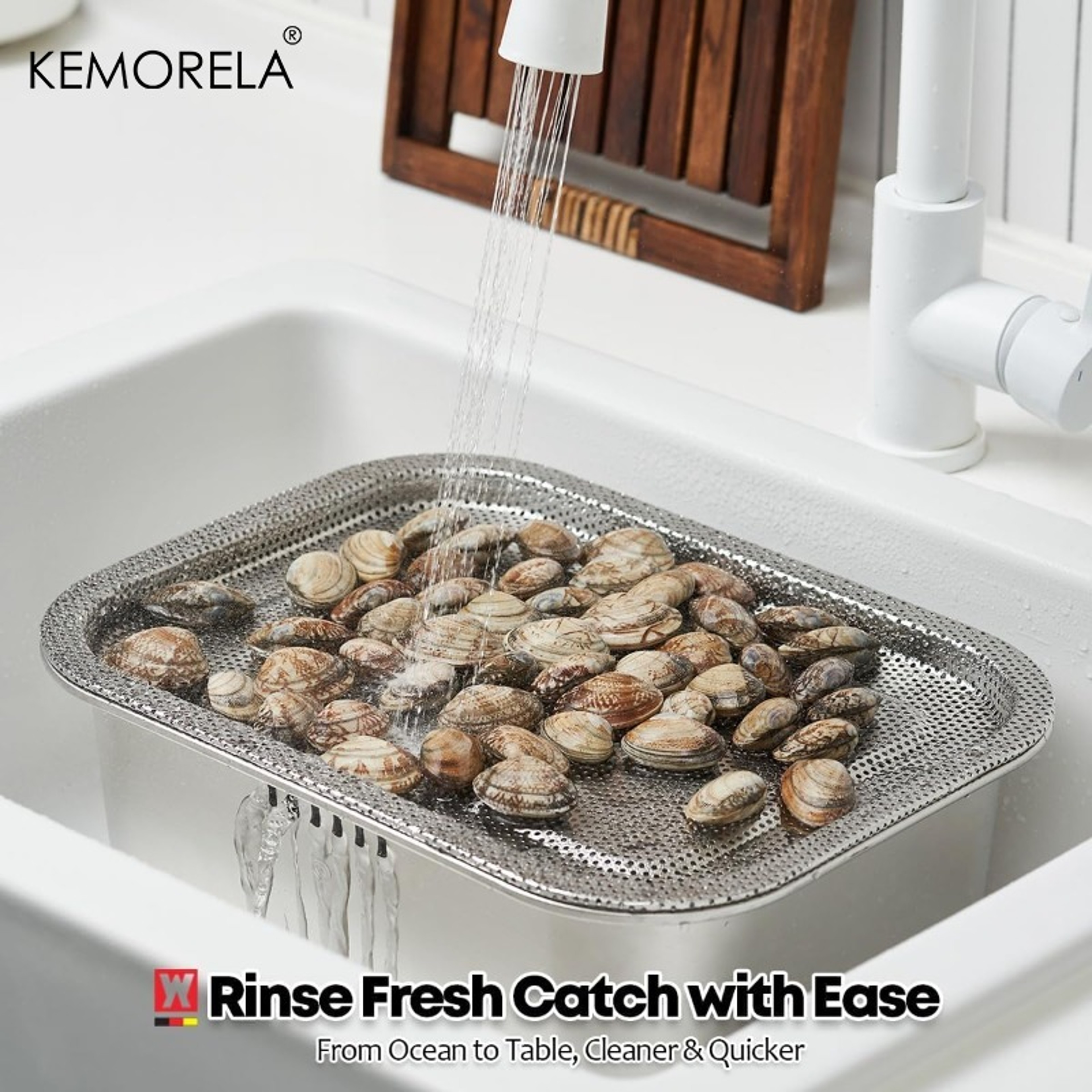 Multipurpose Kitchen Sink Bowl Portable Washing-up Bowl Stainless Steel Dishpan Vegetable Washing Basins – view 3