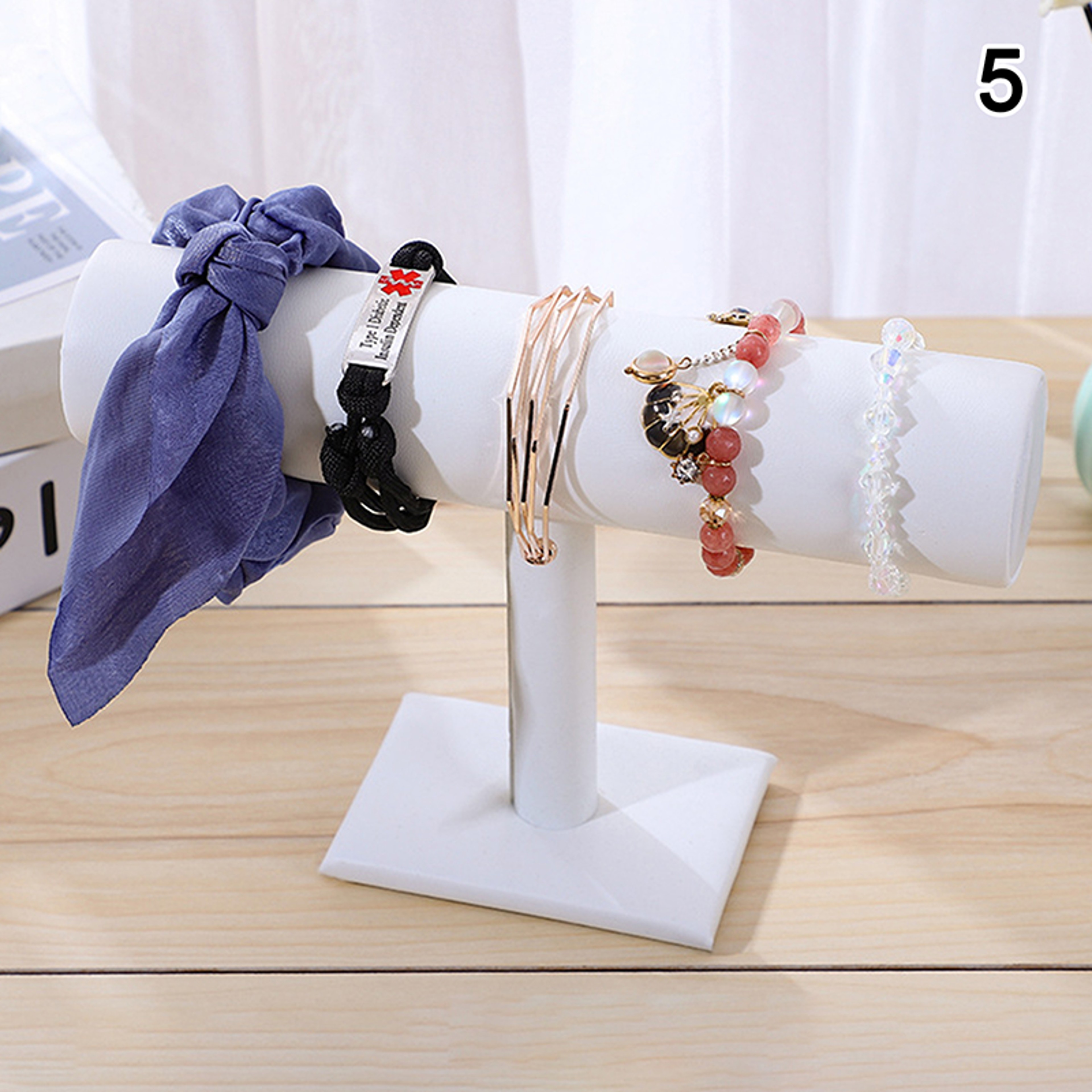 Detachable Bracelet Display Stand Grey Velvet Jewelry Organizer Jewelry Holder For Watches And Brac 4