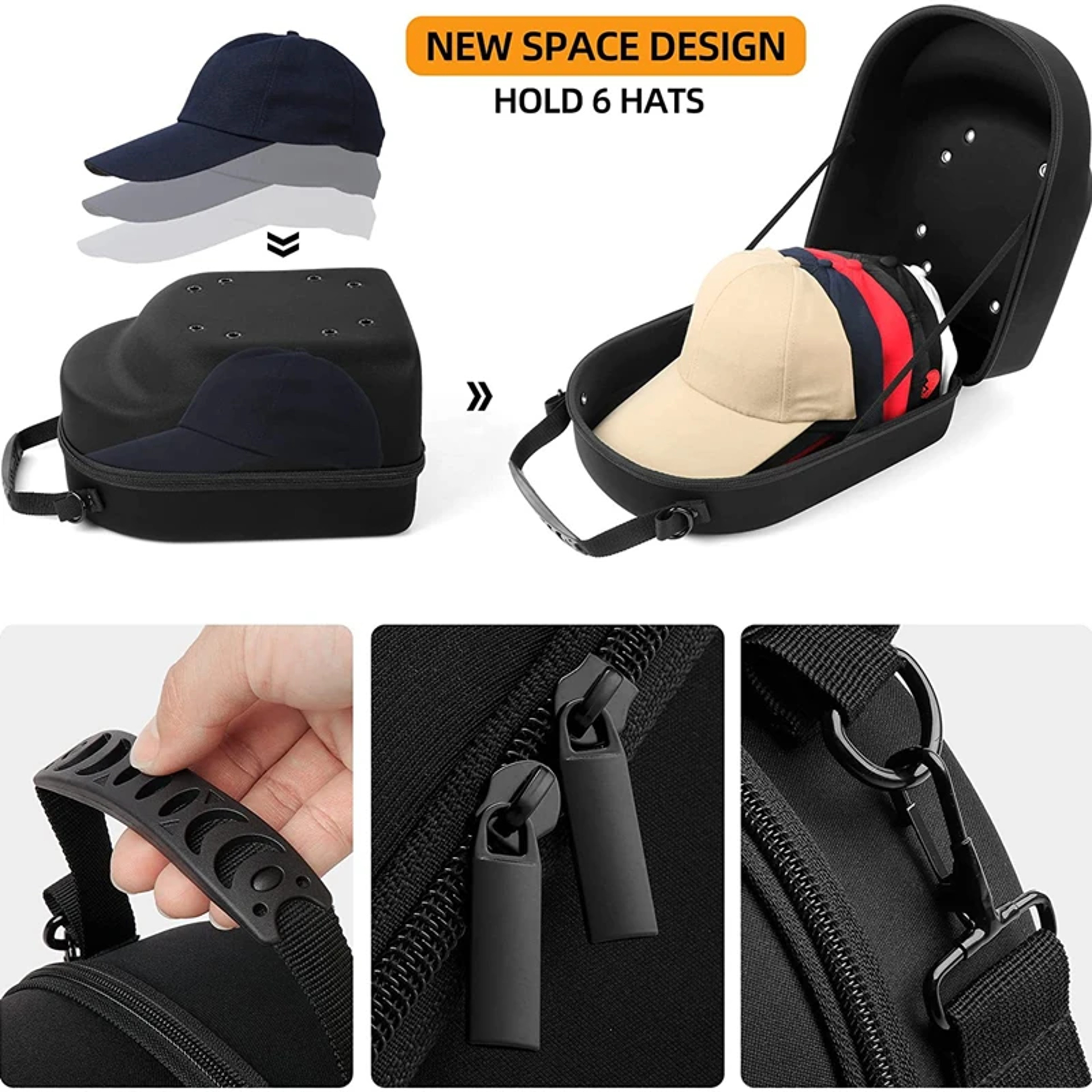 Baseball Cap Storage Box High Quality Hat Travel Bag EVA Carrying Case Unisex Sport Display Box Sol 0