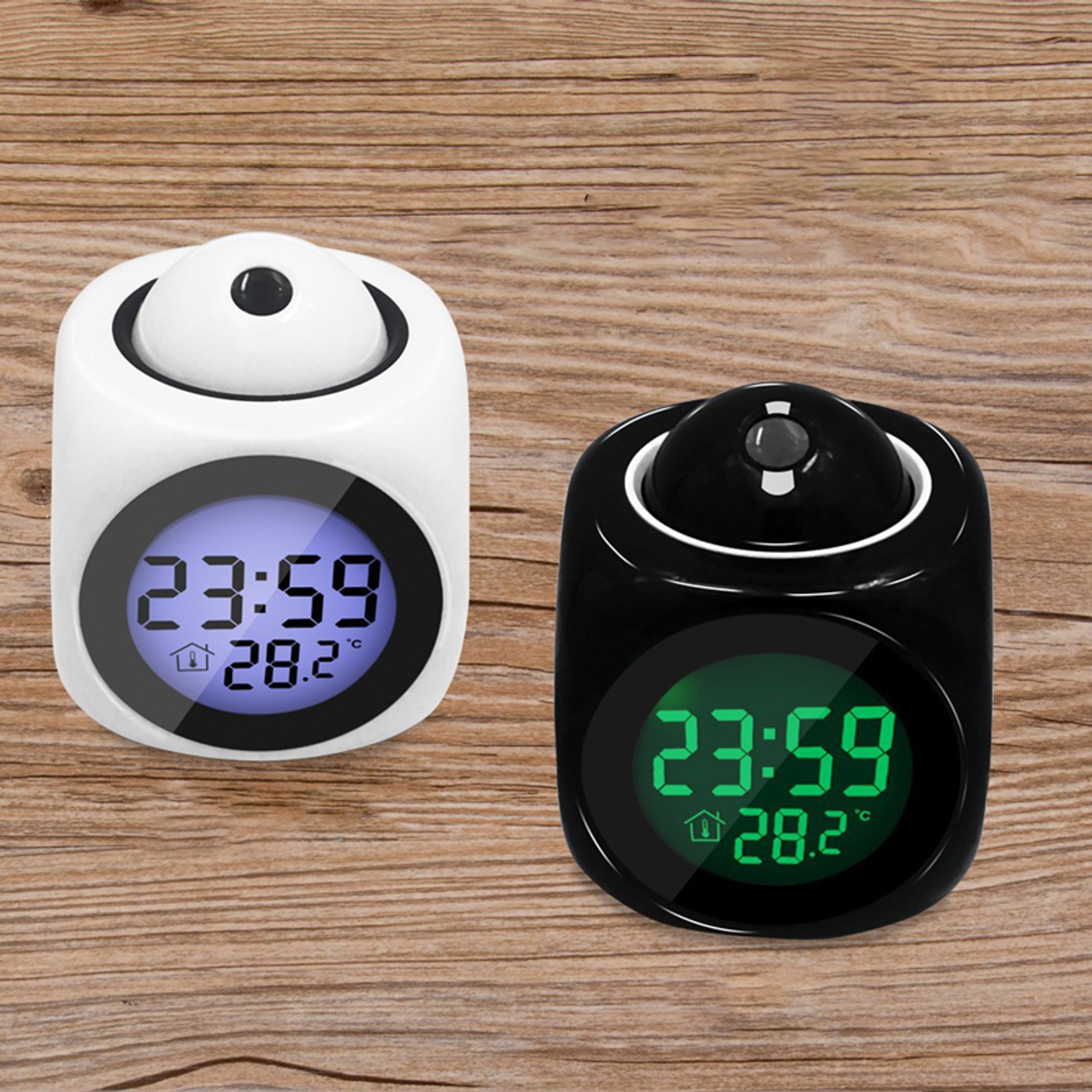 Multifunction Projection Chime Clock LED Light Projection Alarm Clock 1