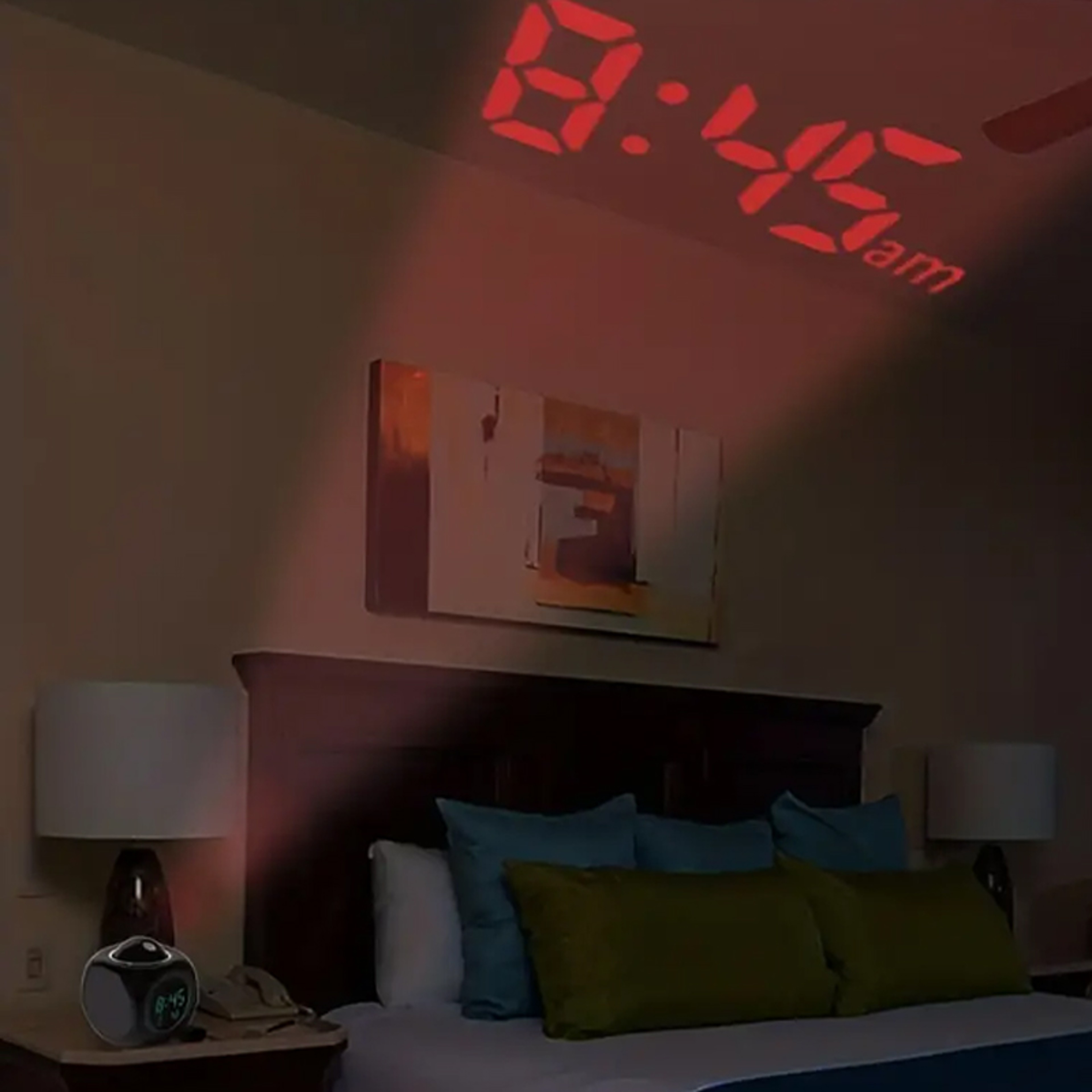 Multifunction Projection Chime Clock LED Light Projection Alarm Clock 4