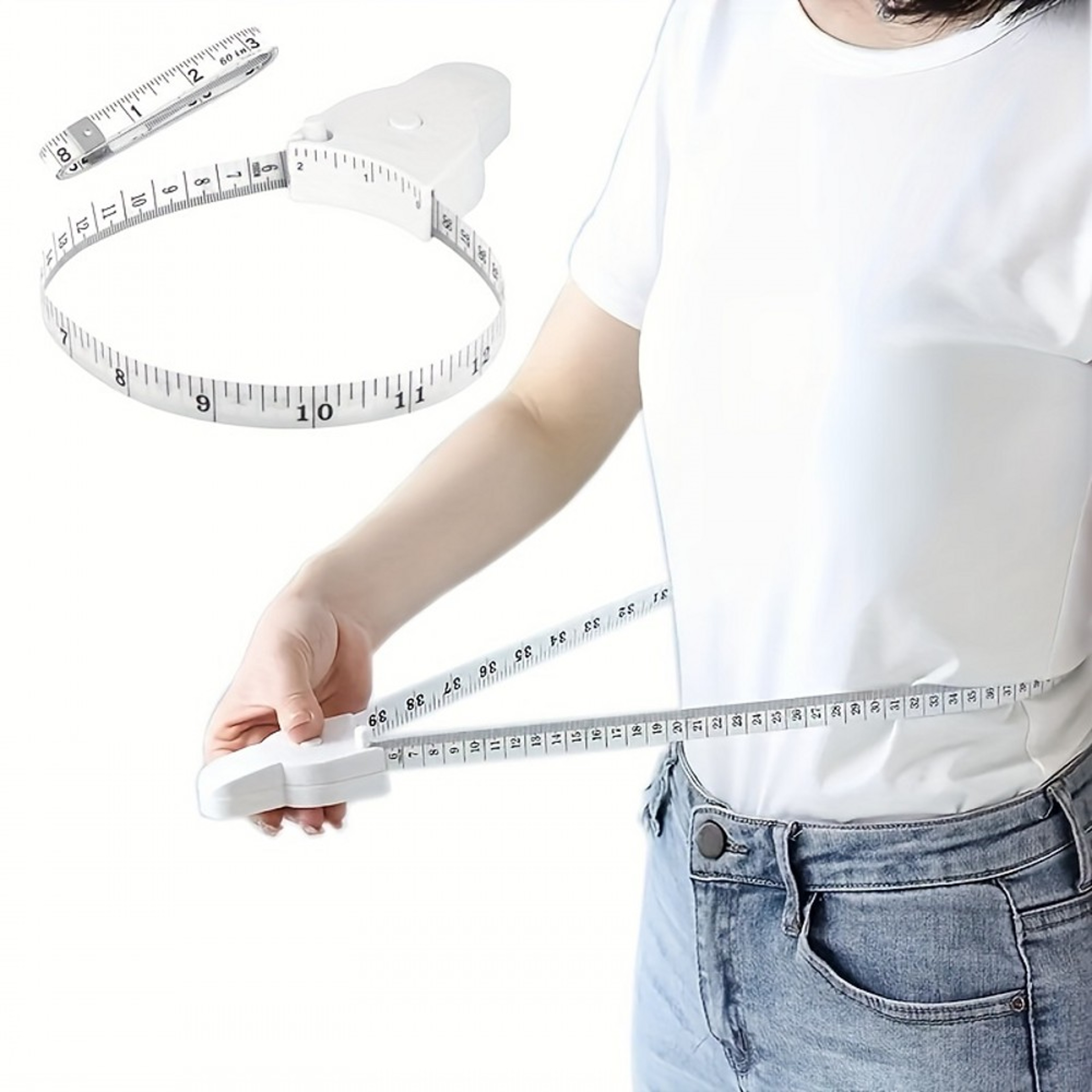 Portable Automatic Telescopic Tape Measure Sewing Tailor Ruler For Waist Chest Legs Circumference 0