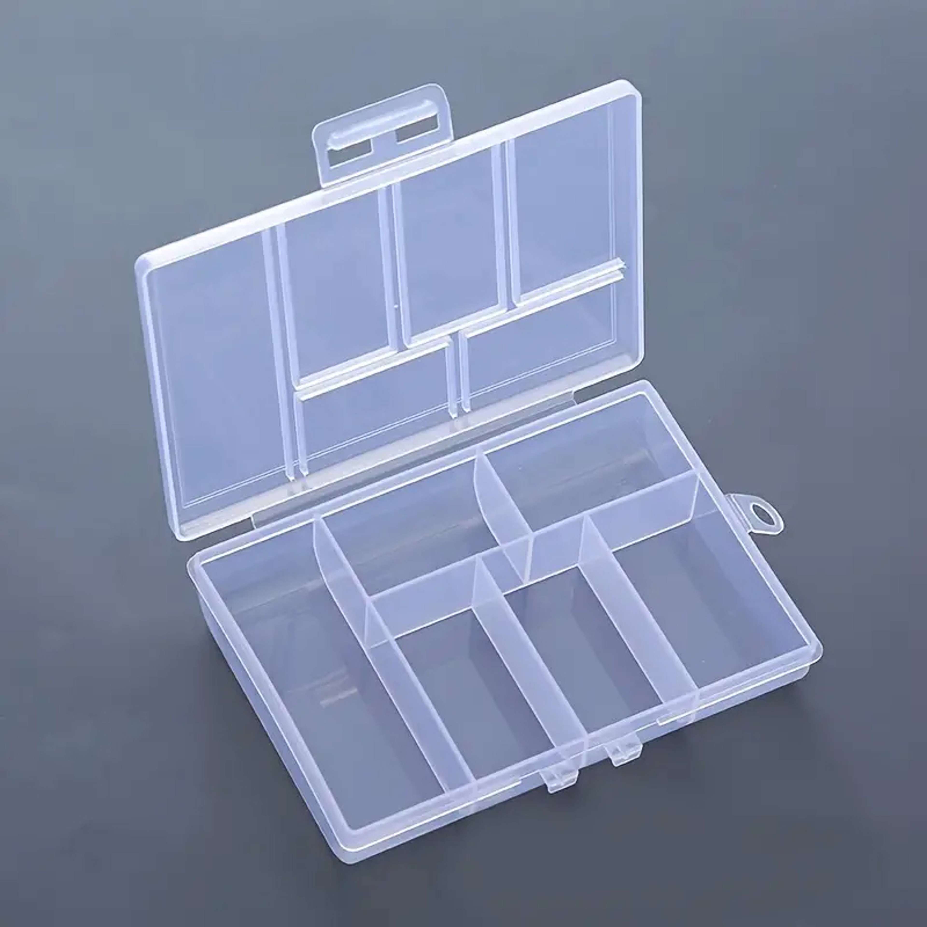 Double Buckle Jewellery Storage Box Transparent Earring and Ring Storage Box Nail Drill Accessories Organiser – view 6