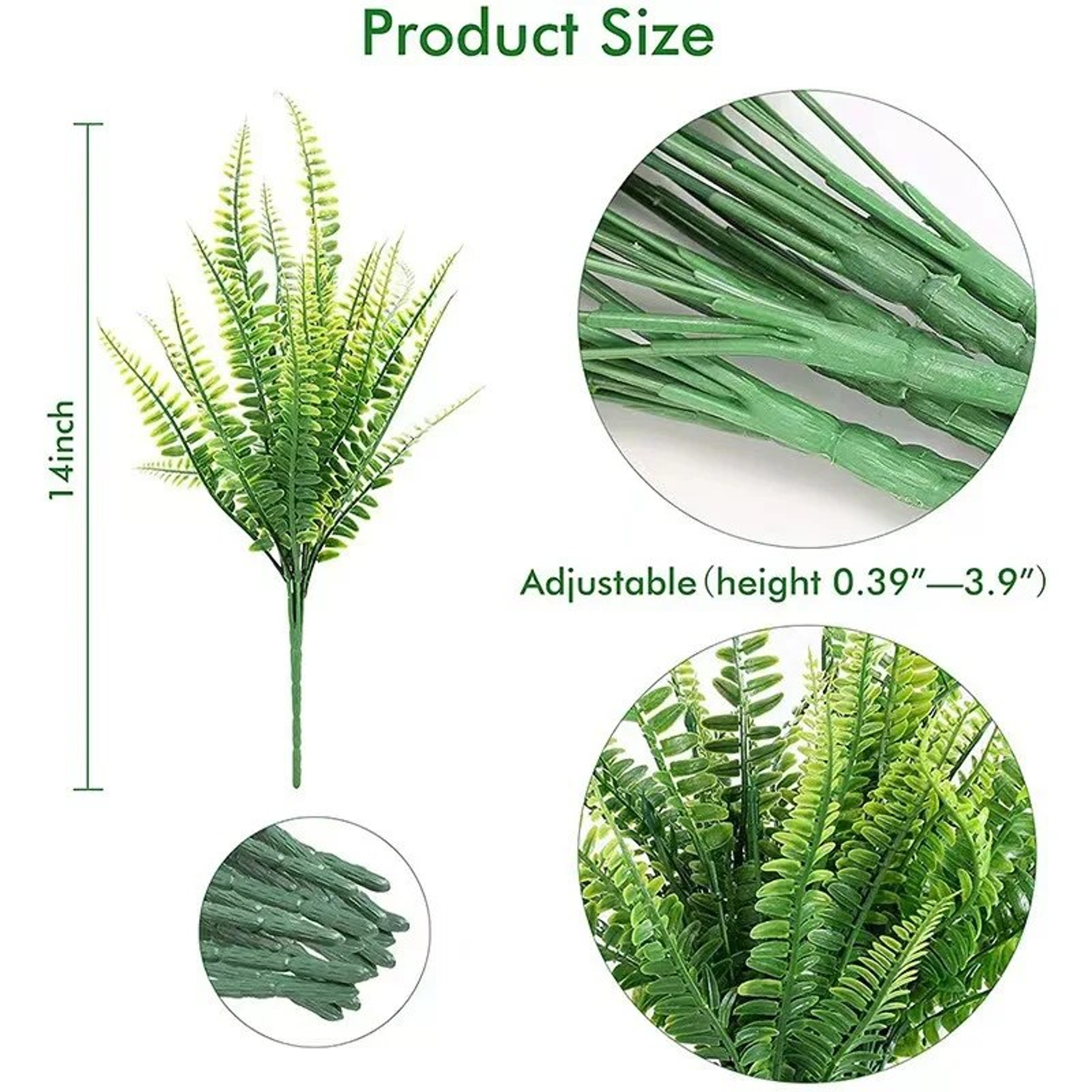 Artificial Plants Summer Decoration Fake Plants Greenery Artificial Plants Boston Ferns Outdoor UV  5