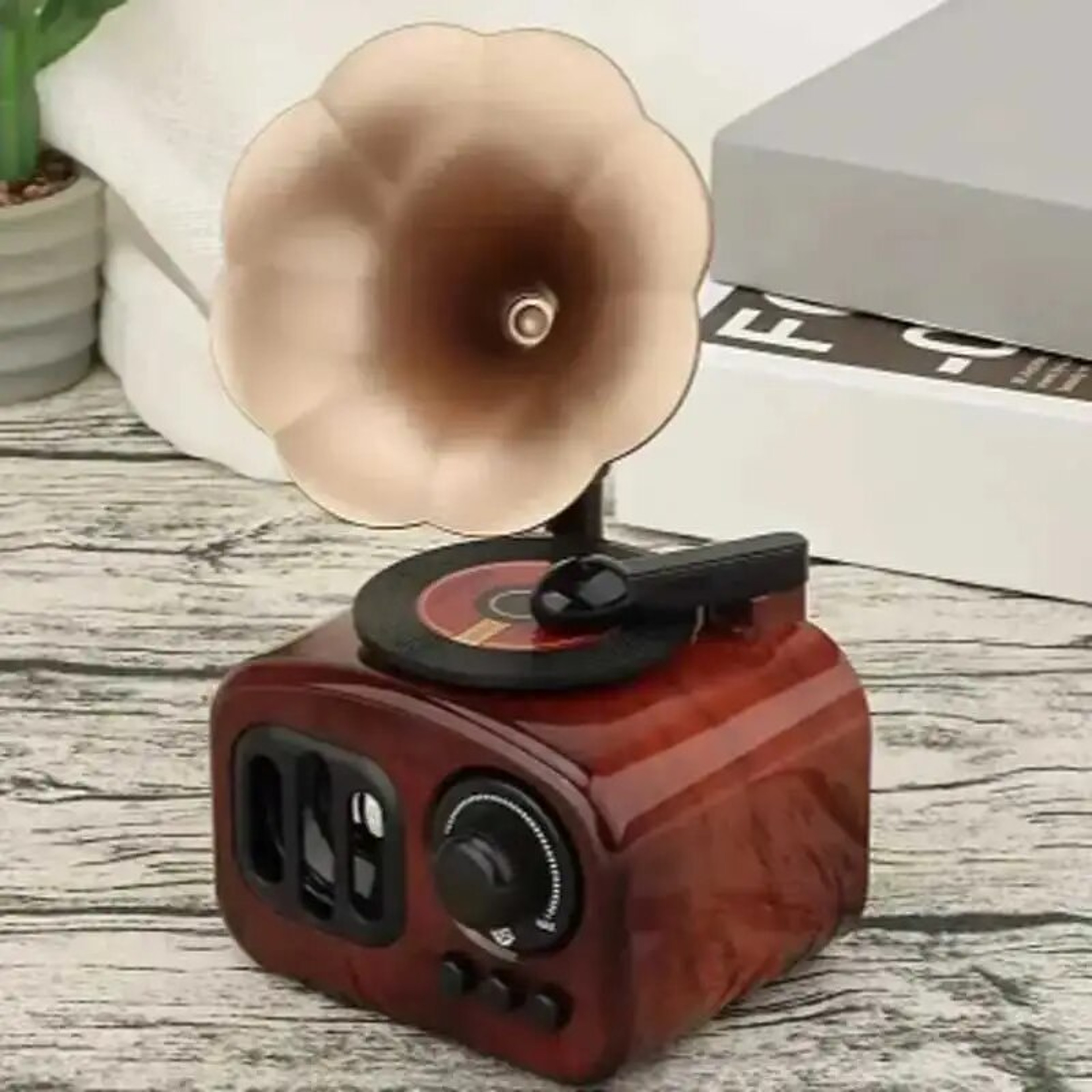 Music Box Vintage Gramophone Indoor Artwork Home Decoration Photography Props Holiday Gift 1