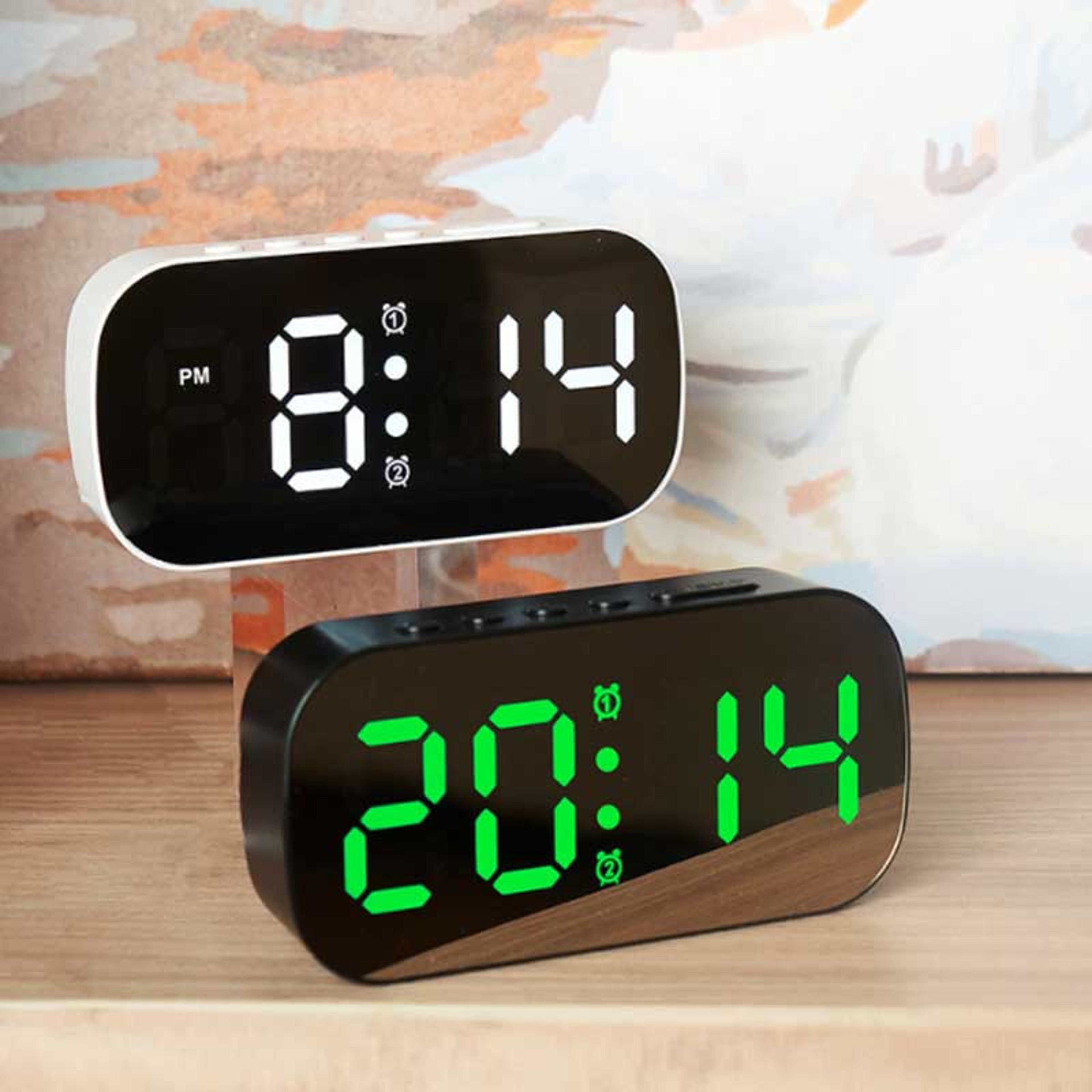Simple Desktop Alarm Clock, LED Digital Electronic Clock, Bedroom Living Room Decoration Alarm Clock – view 3