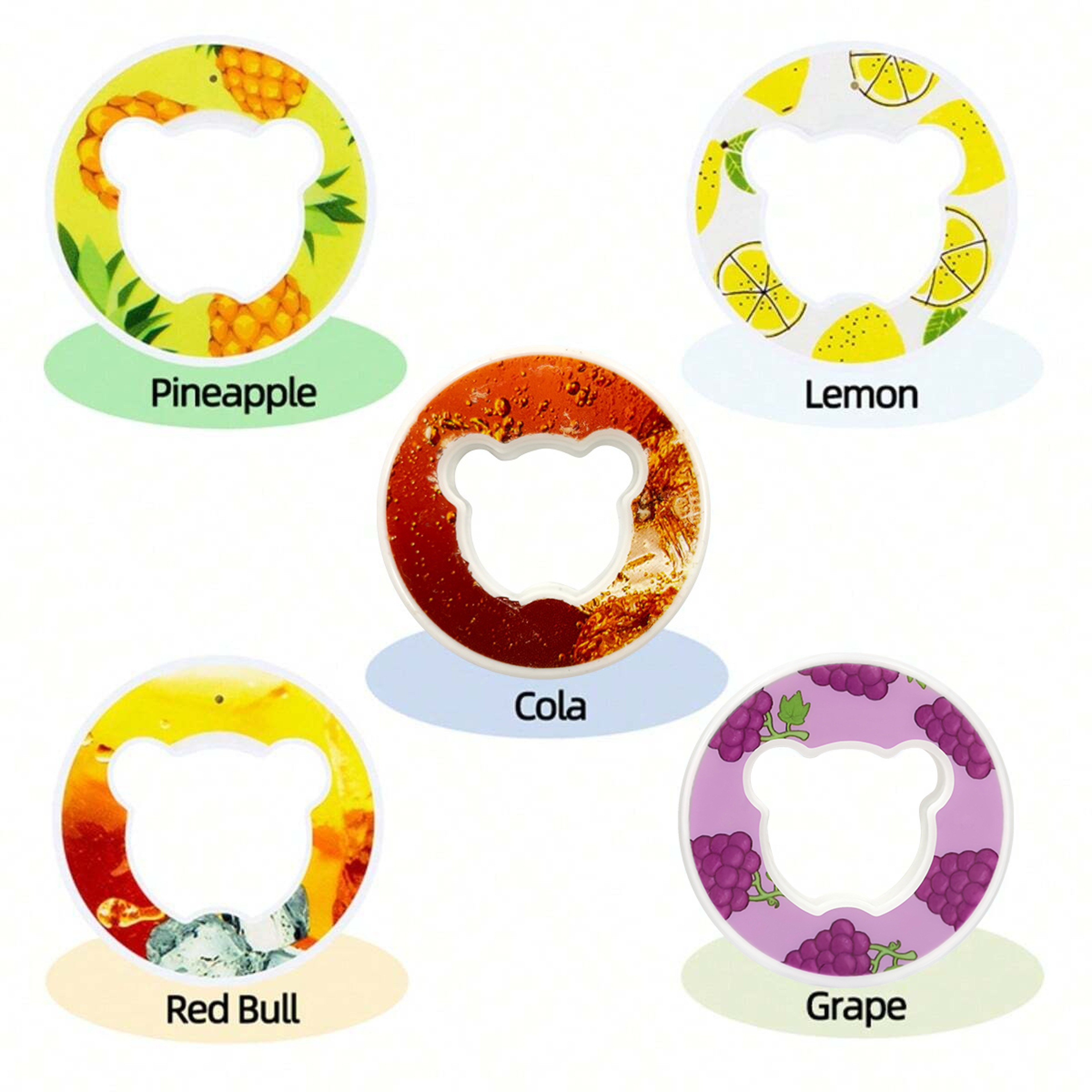 Bear Fruit Drink Flavor Pod With Creative Flavor Ring For Water Bottles And Sports Cups 2