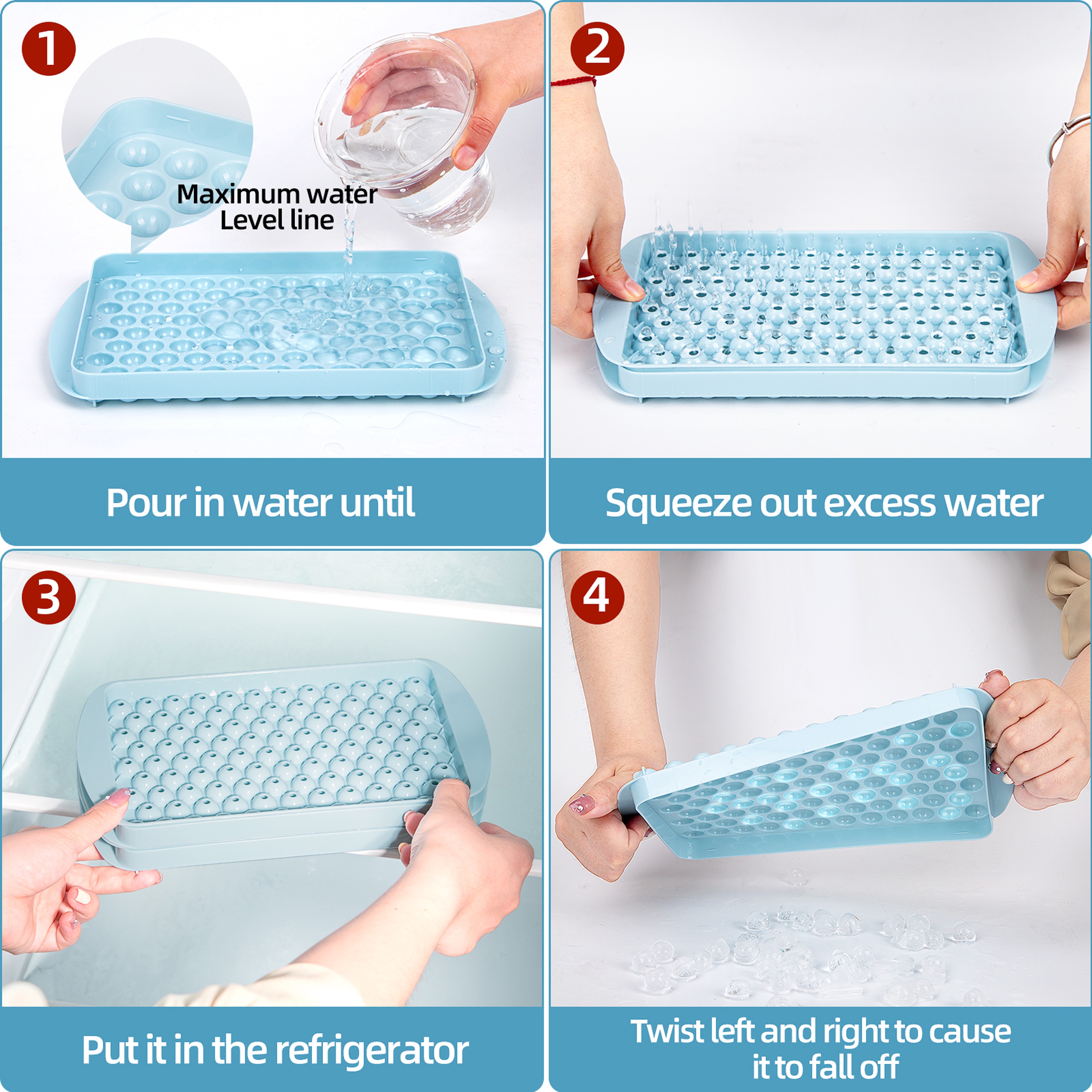 Tiny Crushed Ice Ball Mold Mini Ice Cube Tray For Bar Cocktail Drink Whiskey Coffee Juice 3
