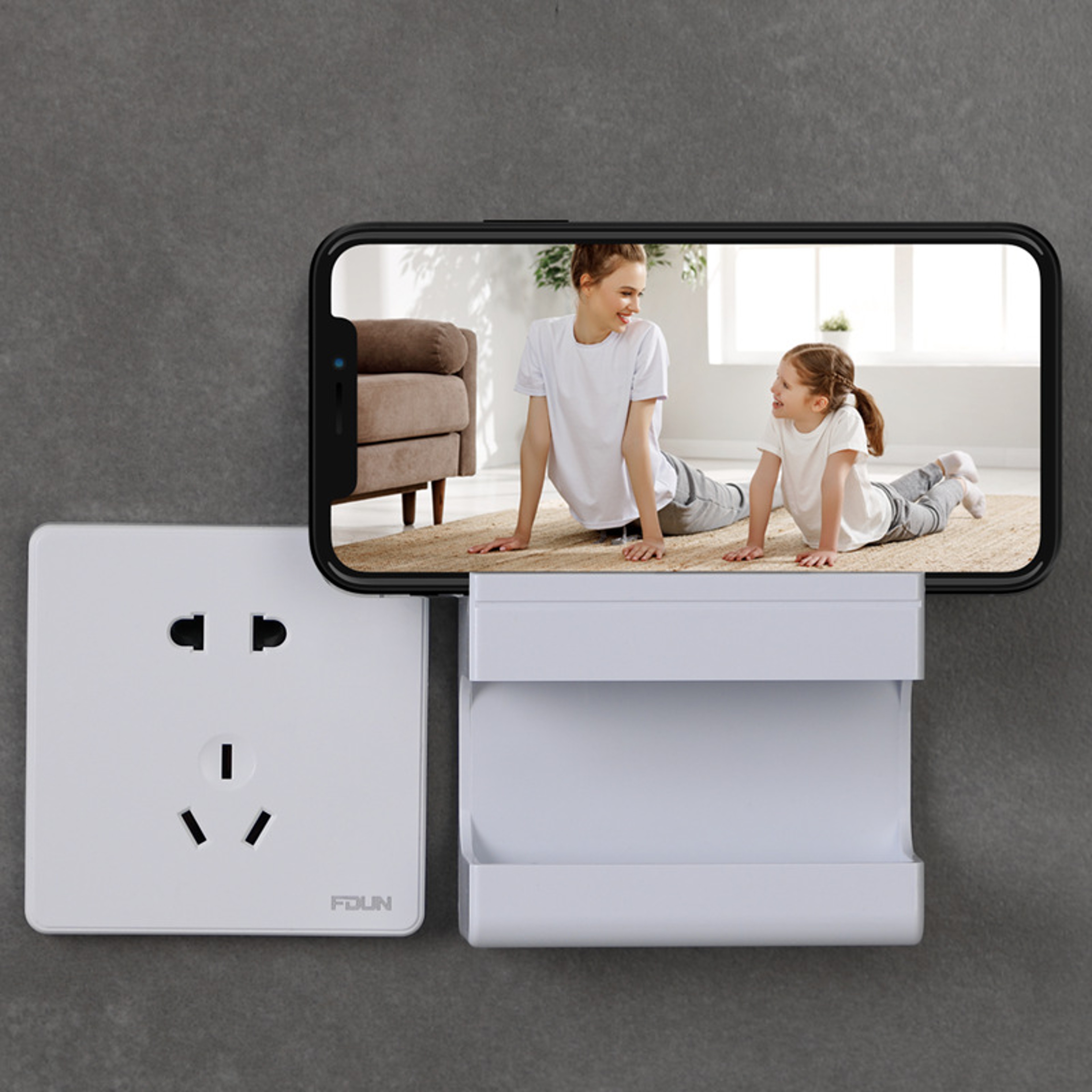 Wall-mounted Organizer for Remotes and Mobile Phones Multi-functional Storage Solution – view 5