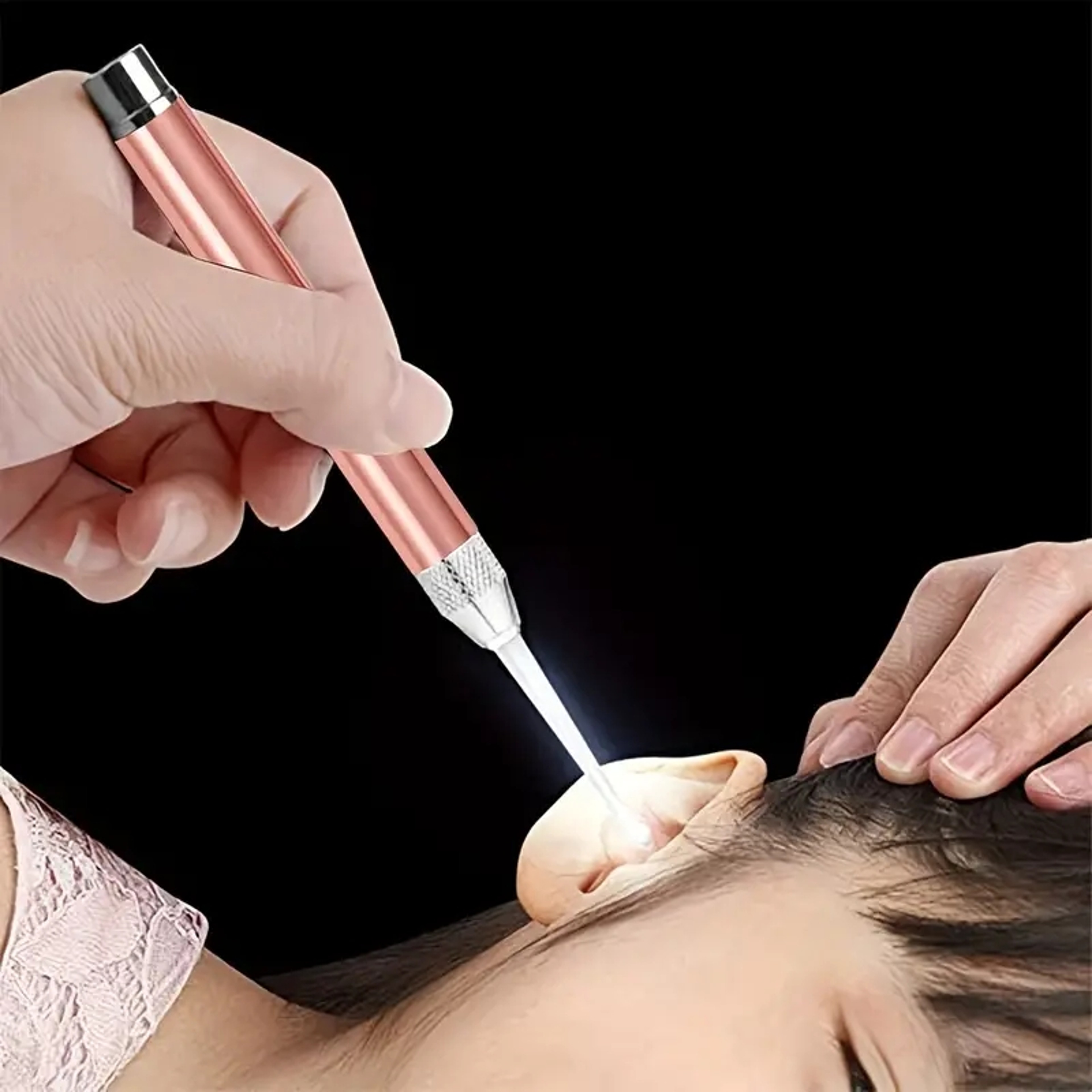 Luminous Ear Scoop With Light Stainless Steel Visual Ear Cleaner 0