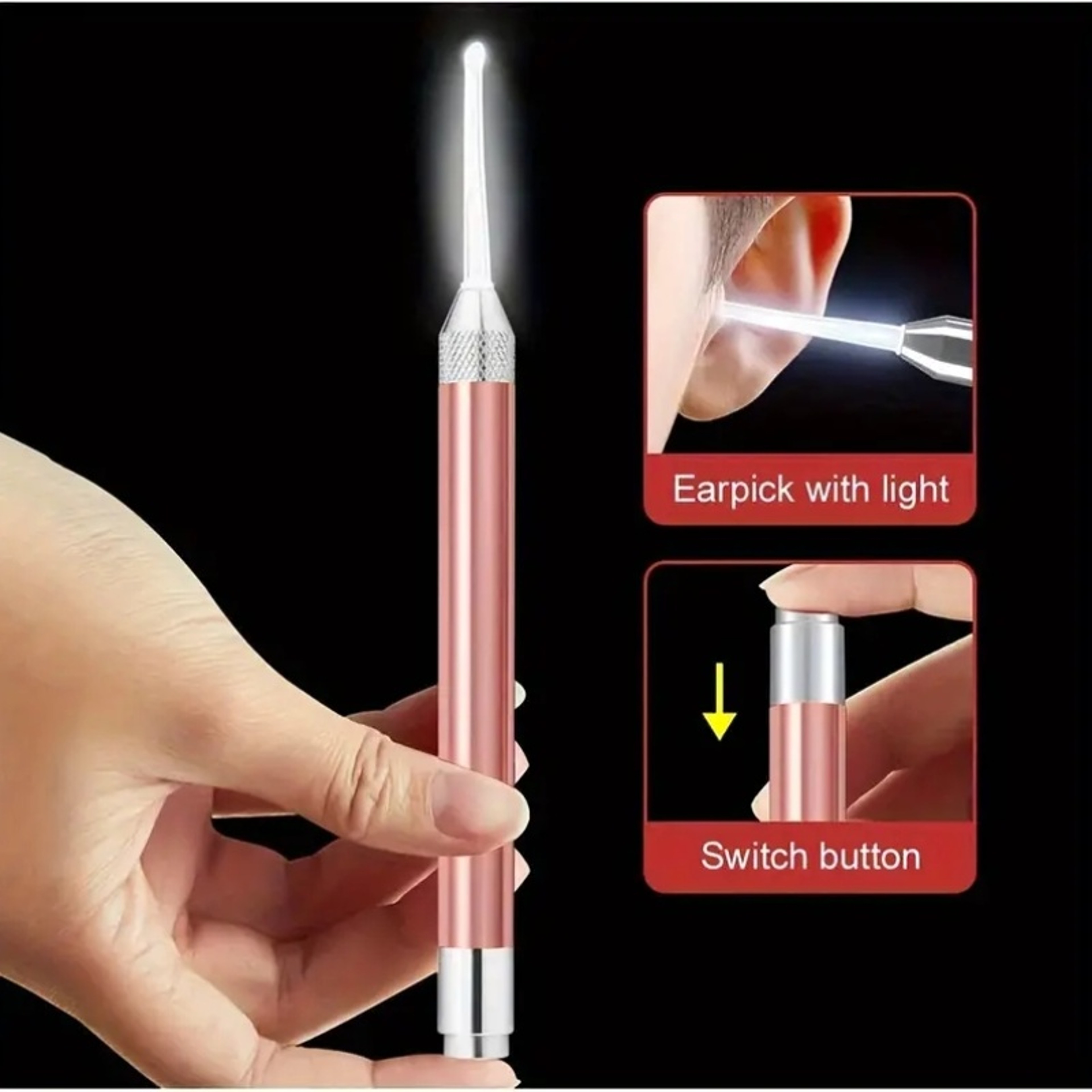 Luminous Ear Scoop With Light Stainless Steel Visual Ear Cleaner 3