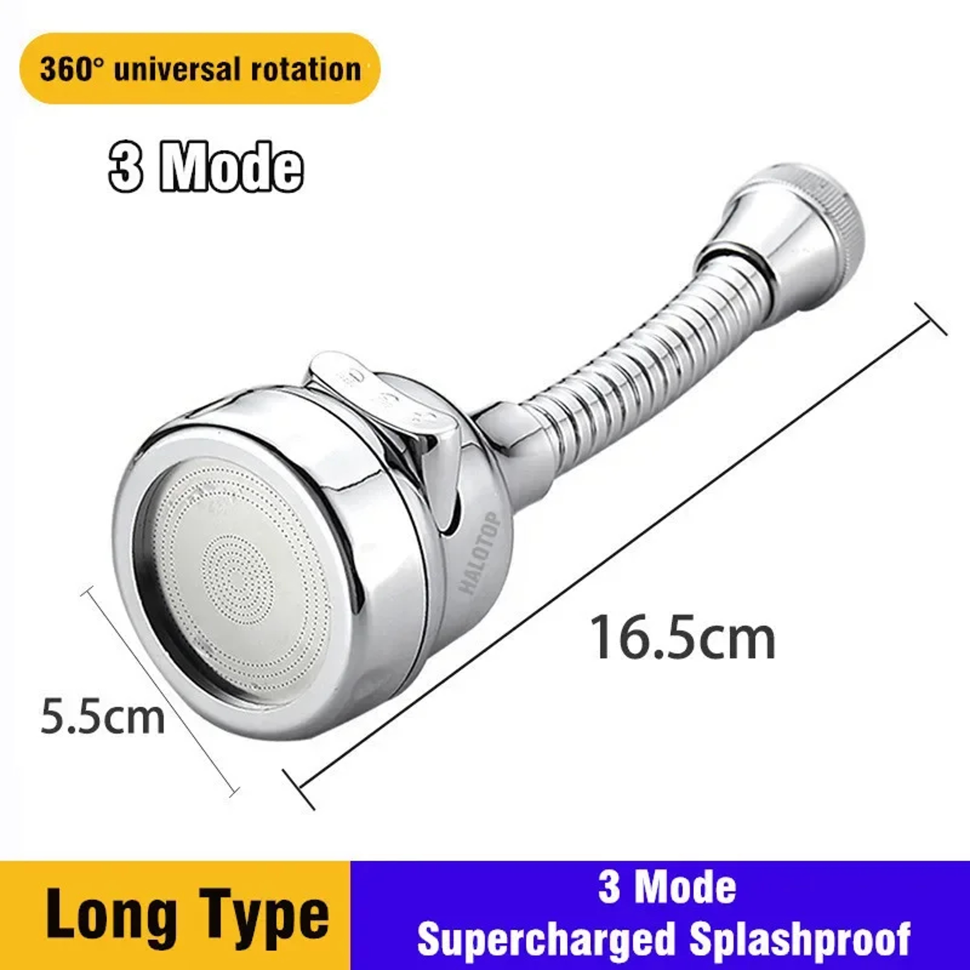 Universal Kitchen Gadgets With Modes Sink Faucet Rotation Water Saving Filter Extension Tube 5