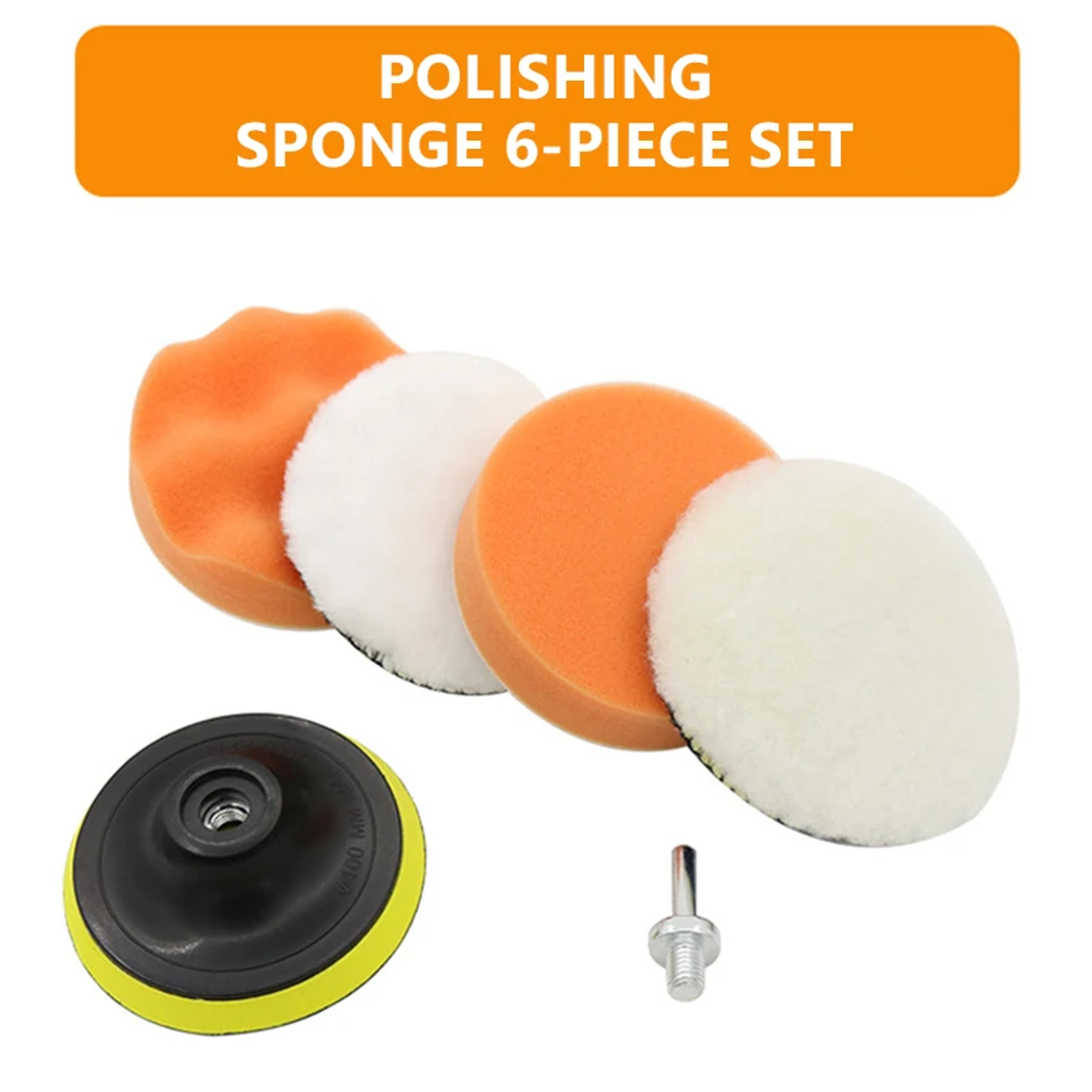 Car Polishing Sponge Pads Kit Foam Pad Buffer Kit Polishing Machine Wax Pads For Removing Scratches 1