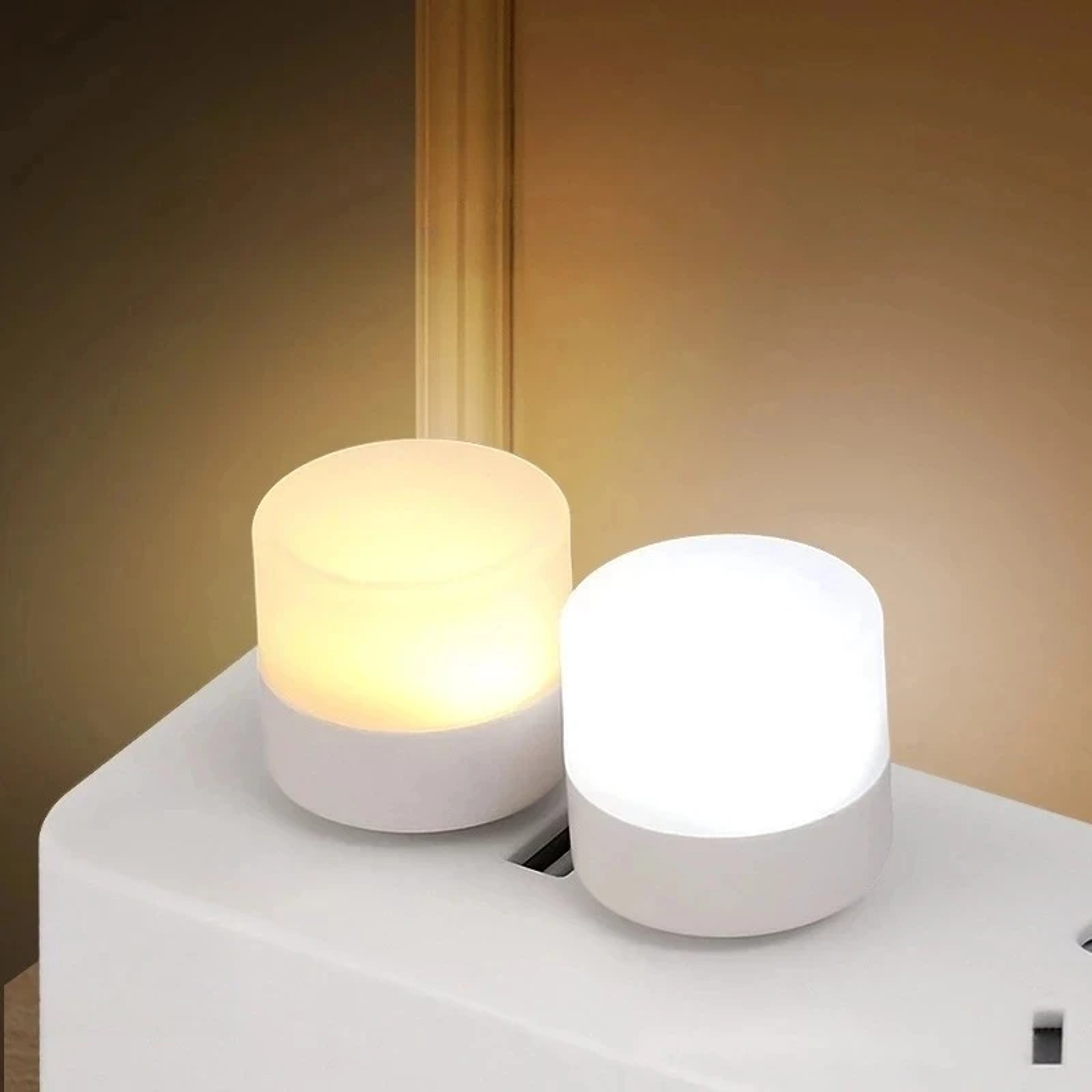 LED Mini USB Night Light Warm White Eye Protection Book Reading Lamp USB Plug Computer Mobile Power 0