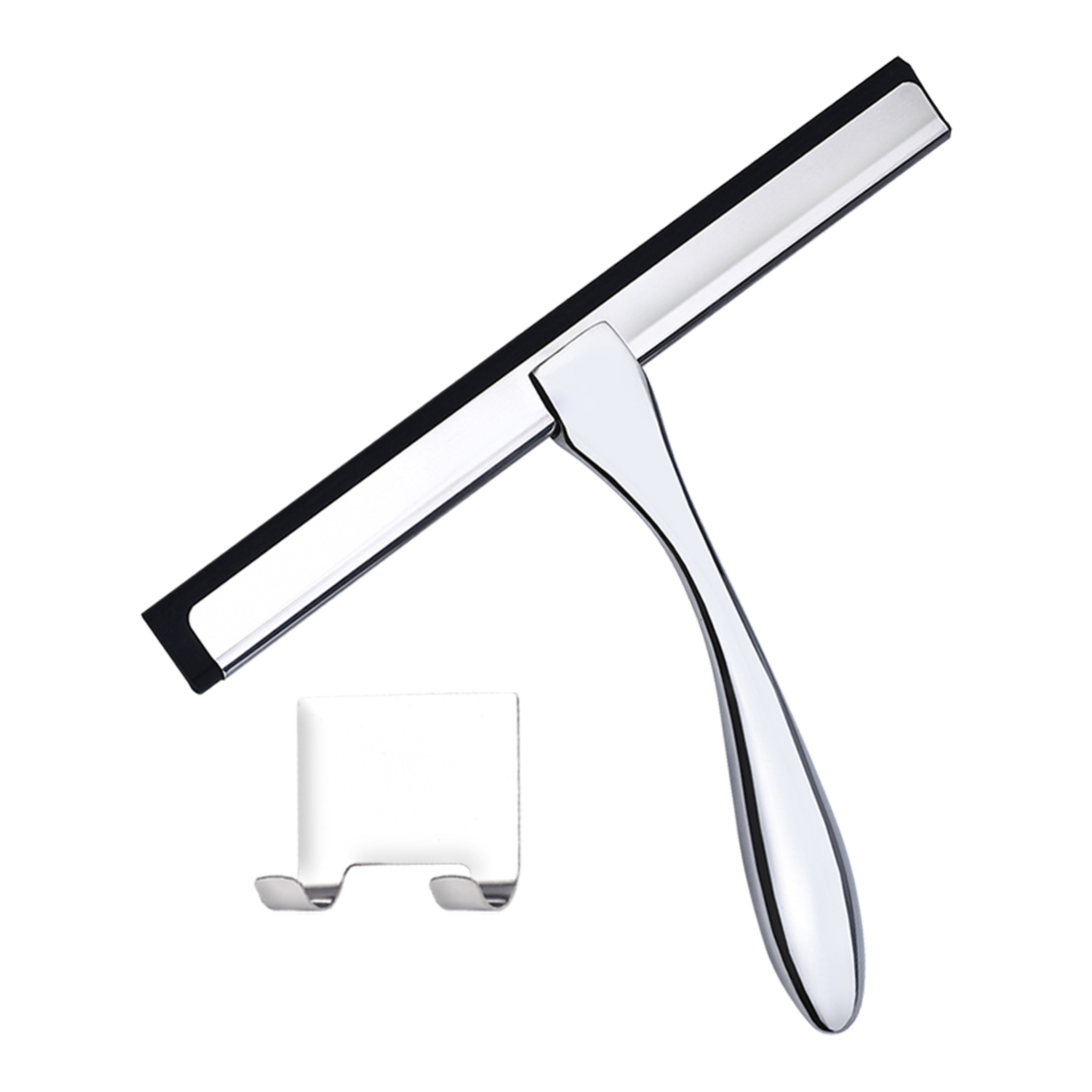 Window Wiper Silicone Rubber Shower Squeegee Blade With Suction Cup Hook For Bathroom Household Use 4