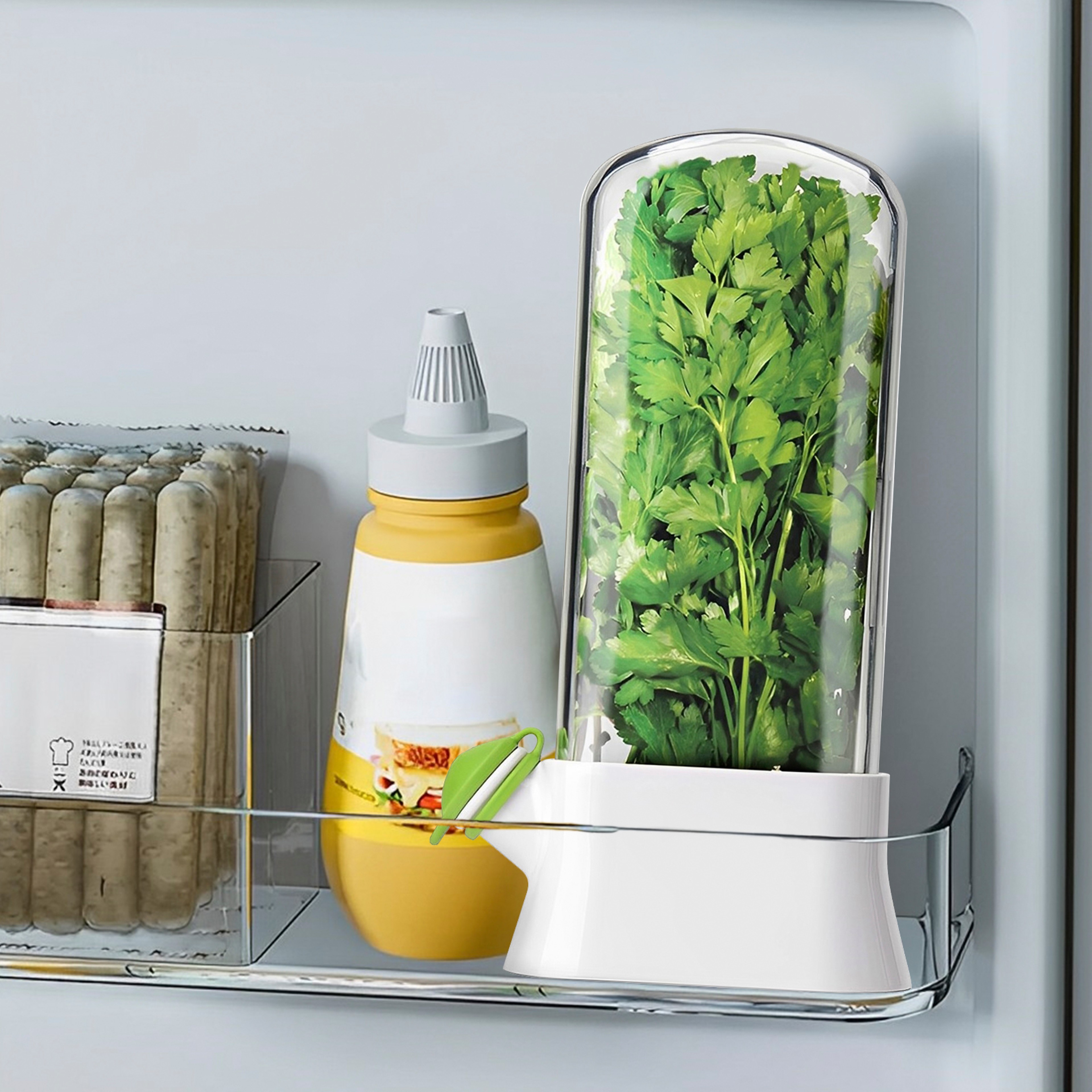 Vegetable Preserving Bottle For Kitchen Herb Saver For Refrigerator Fresh Herb Keeper Pod Cilantro  3