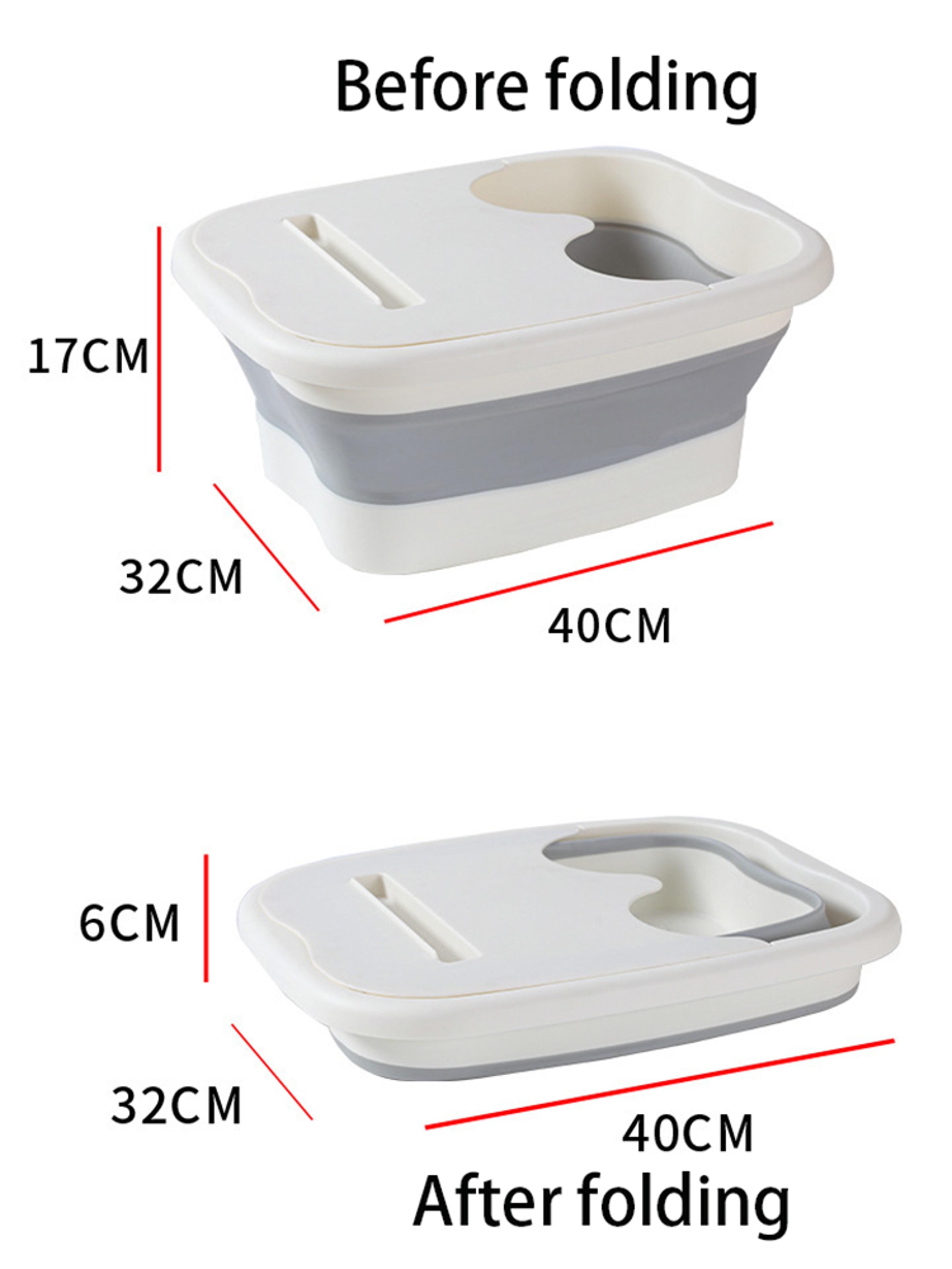 Folding Basin Spa Footbath Massage Bucket Pedicure Bath Tub Household Sauna Foot Bath Soaking Bucke 5