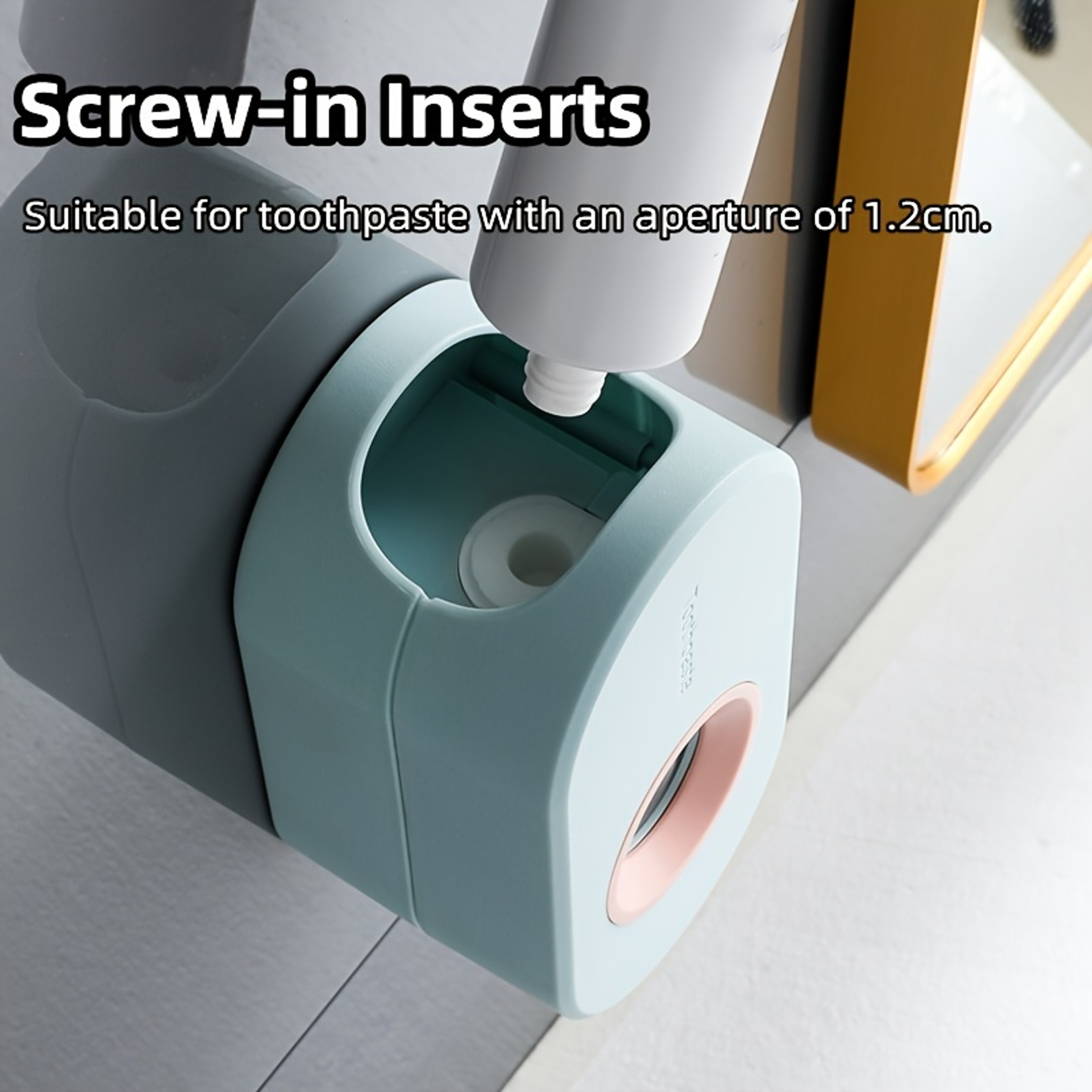 Automatic Toothpaste Dispenser Squeezer Bathroom Dustproof Wallmounted Holder 3