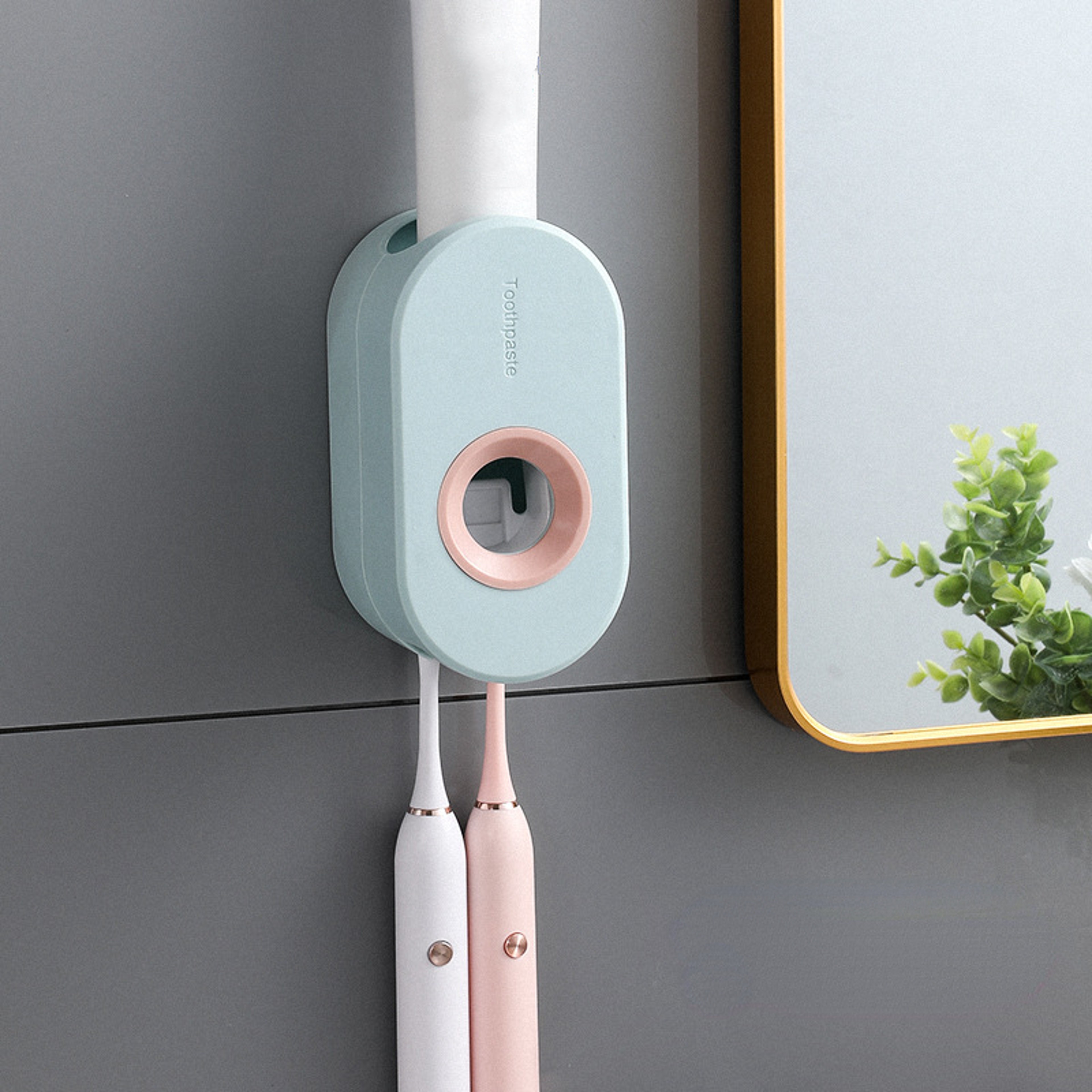 Automatic Toothpaste Dispenser Squeezer Bathroom Dustproof Wallmounted Holder 4